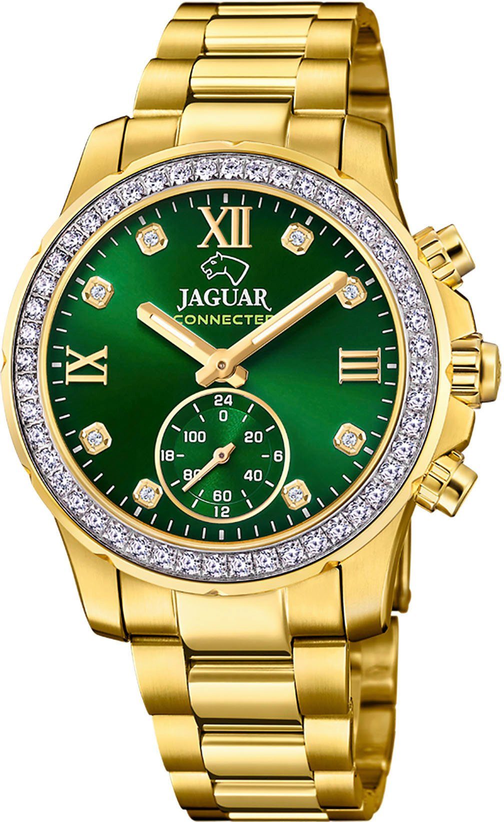 Jaguar Chronograph Connected, J983/5, Armbanduhr, Damenuhr, Saphirglas, Stoppfunktion, Swiss Made