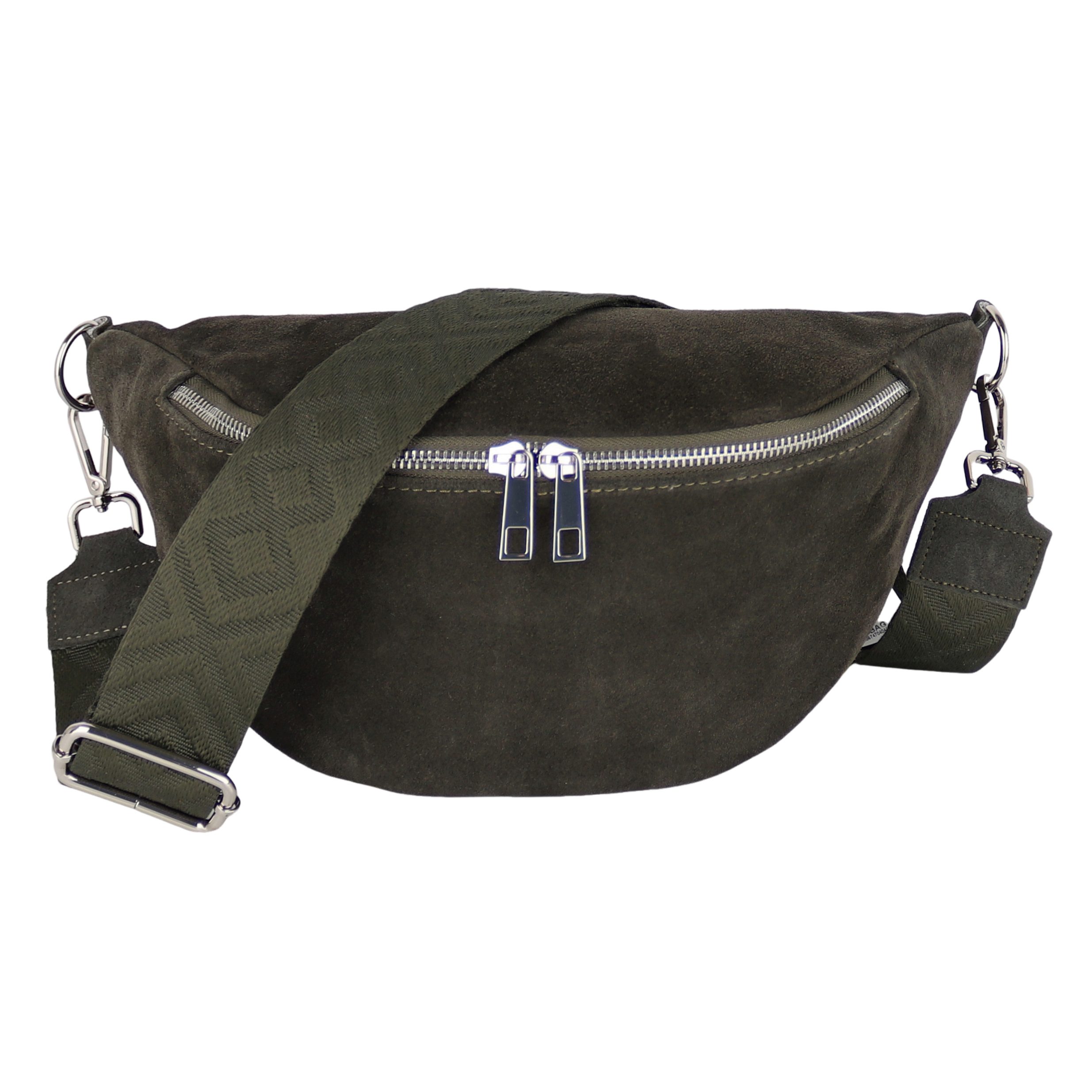 Bauchtasche Damen, Wildleder, Made in Italy, Umhängetasche; Brusttasche