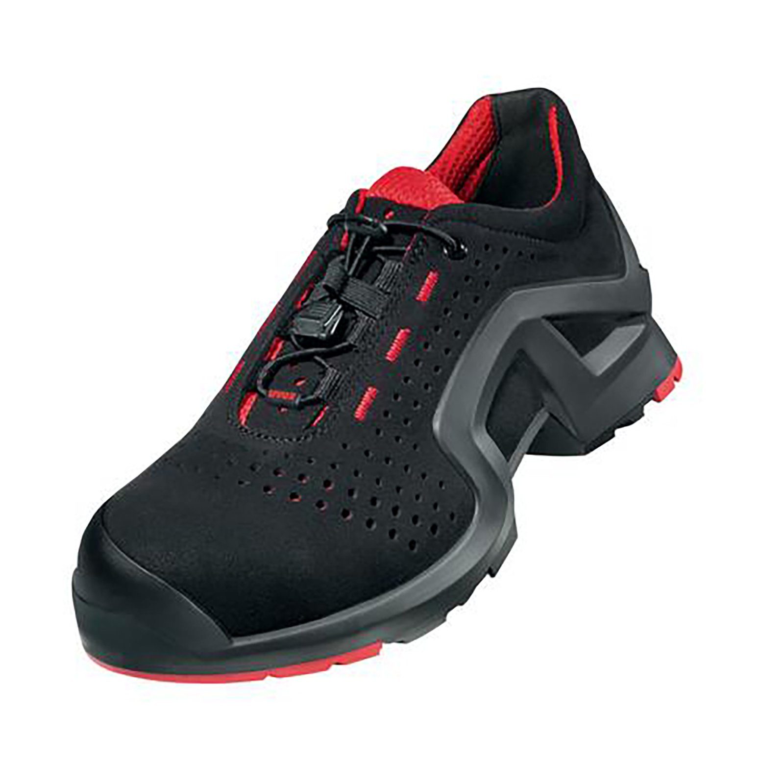 Uvex 1 support Weite Sicherheitsschuh 12 Halbschuhe S1P schwarz, rot