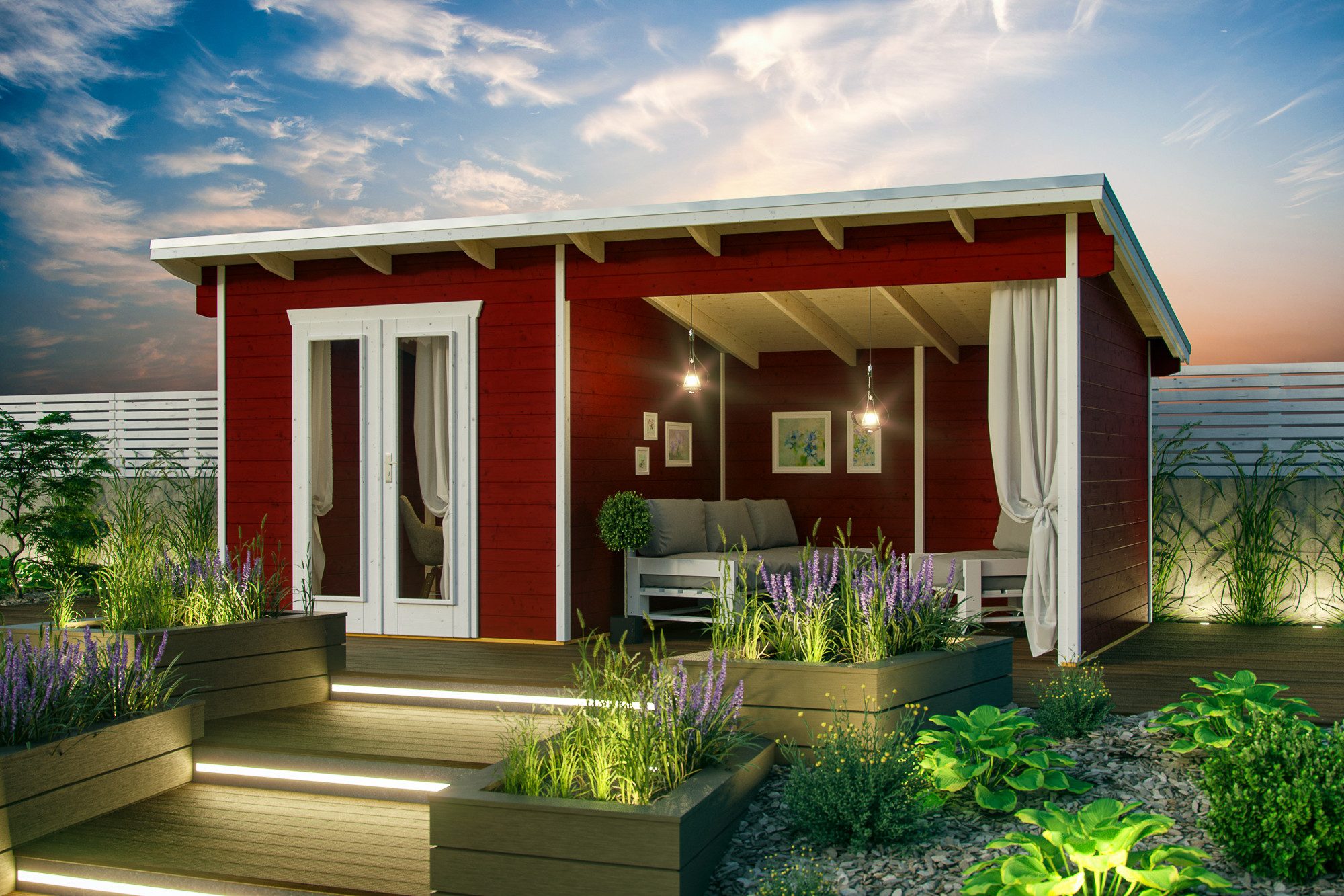 Skanholz Gartenhaus Texel, BxT: 590x310 cm