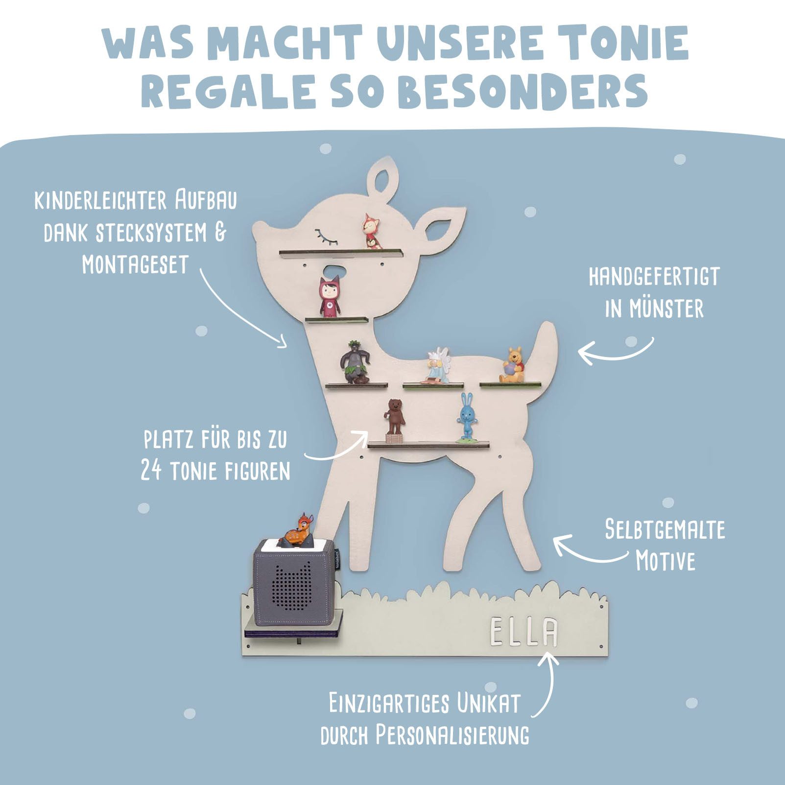hellomini Kinderregal Regal "Rehkitz" für die günstig online kaufen