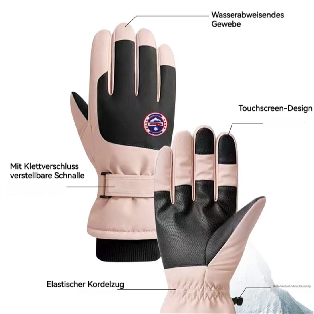 Handschuhe, Reiten Wintersport-Skihandschuhe, warme winddichte Skihandschuhe DÖRÖY Lila unisex