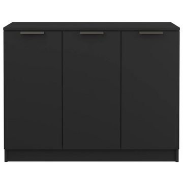 furnicato Sideboard Schwarz 90,5x30x70 cm Holzwerkstoff