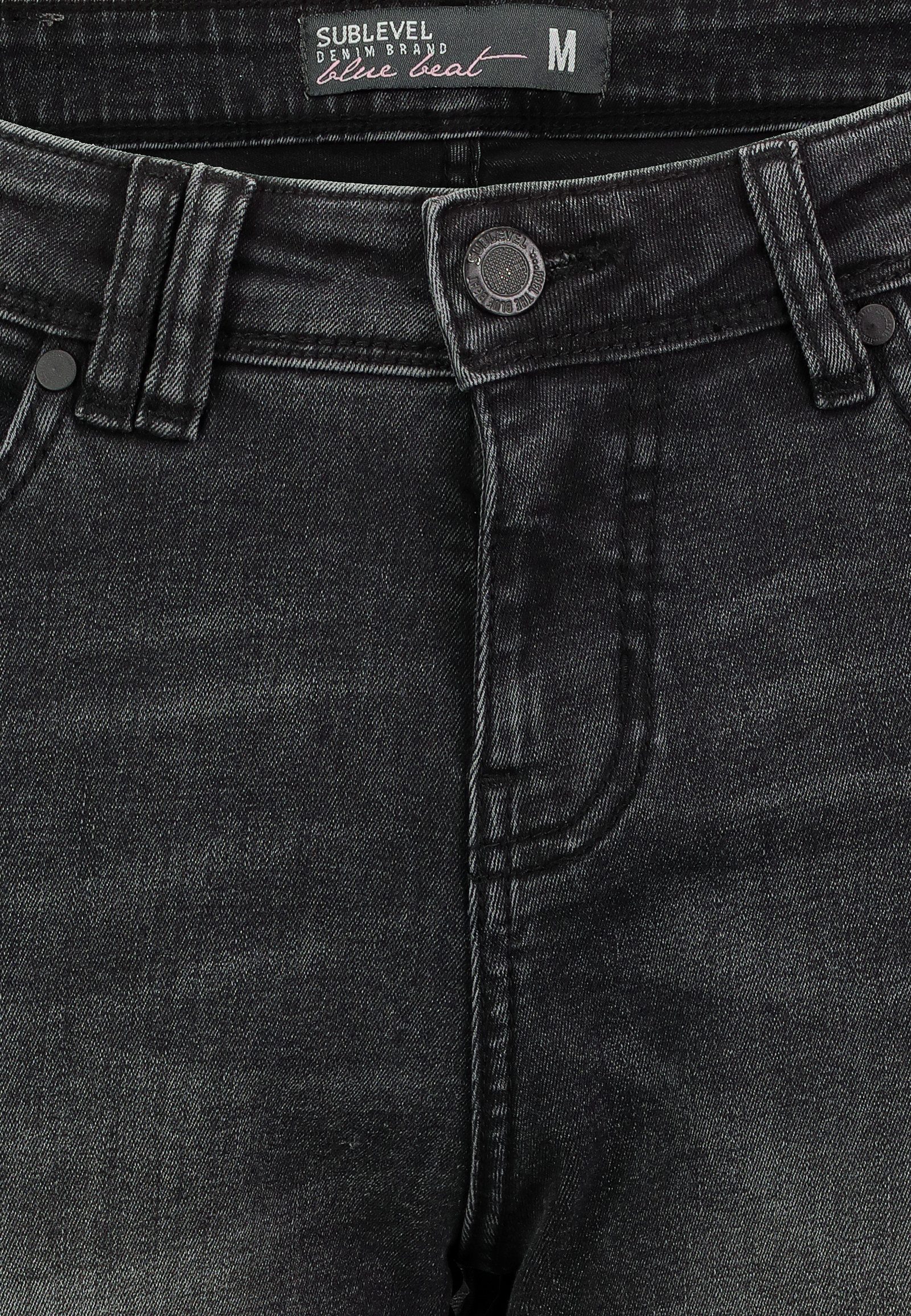 SUBLEVEL Slim-fit-Jeans Damen Jeans Skinny Slim Fit Jeanshose Hose Röhre Denim Stretch