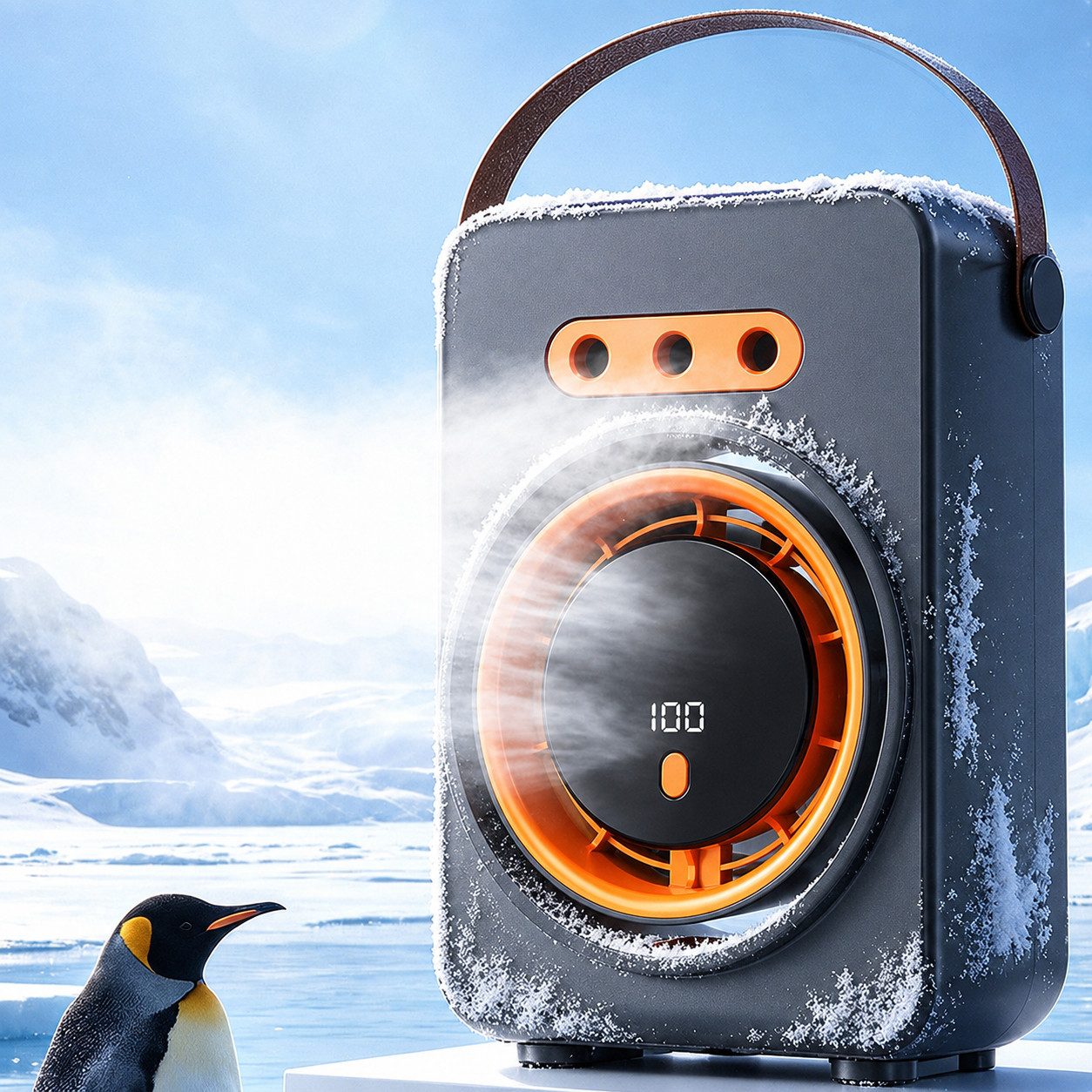 MOPUEA Ventilatorkombigerät Luftkühler Ventilator 3in1 Klimaanlage mit Sprühnebel 100 Stufen USB, Turmventilator Mobiler Luftkühler Schnelle Kühlung, Leiser Betrieb