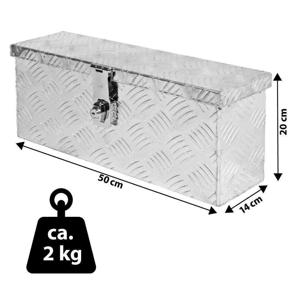 Trucky Anhänger-Deichselbox Truckbox Werkzeugkiste Box Anhängerbox Aluminium Deichselbox D015