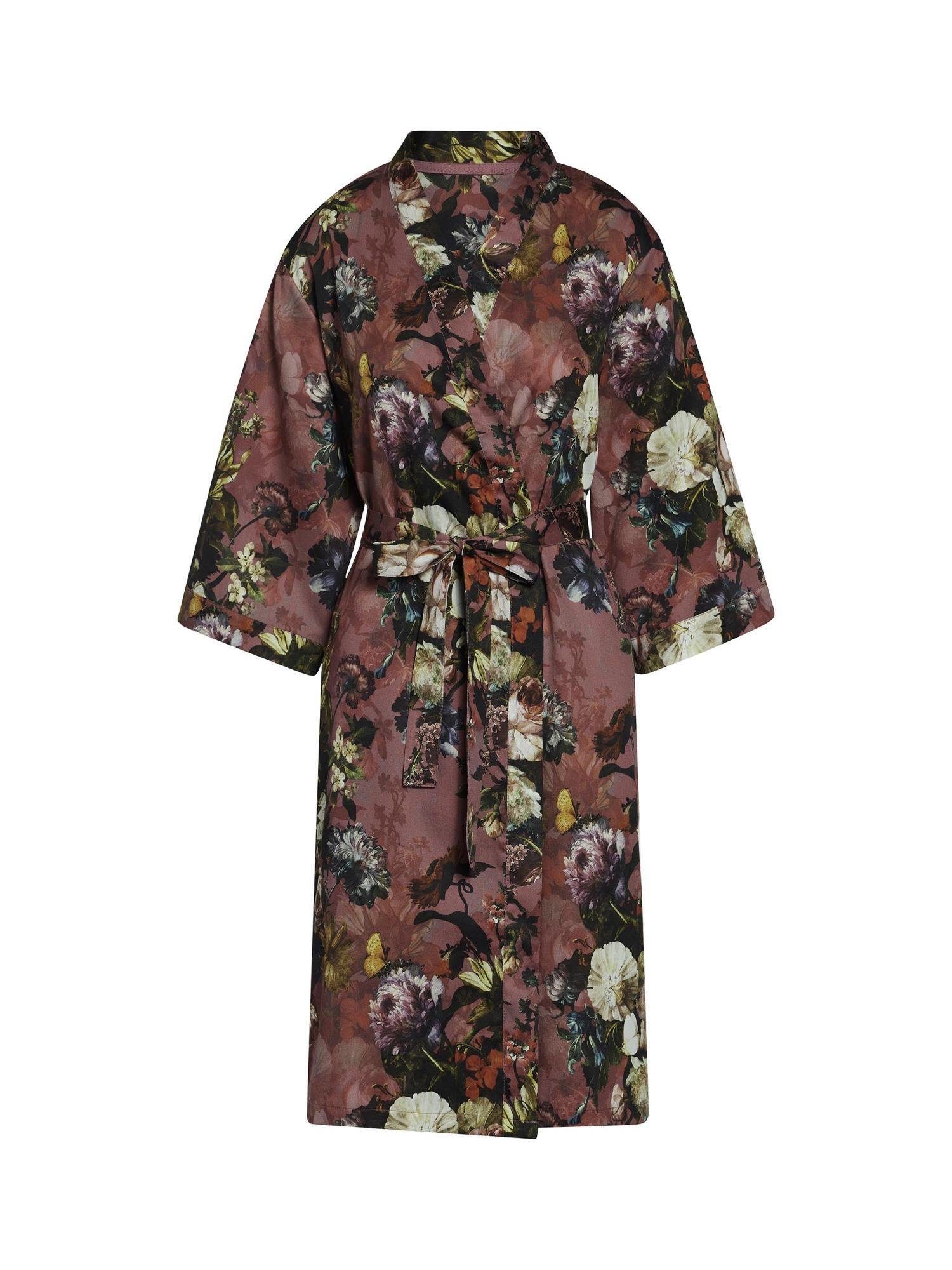 Essenza Kimono sarai karli, Kurzform, Baumwolle, Kimono-Kragen, Gürtel, mit wunderschönem Blumenprin magnolia pink