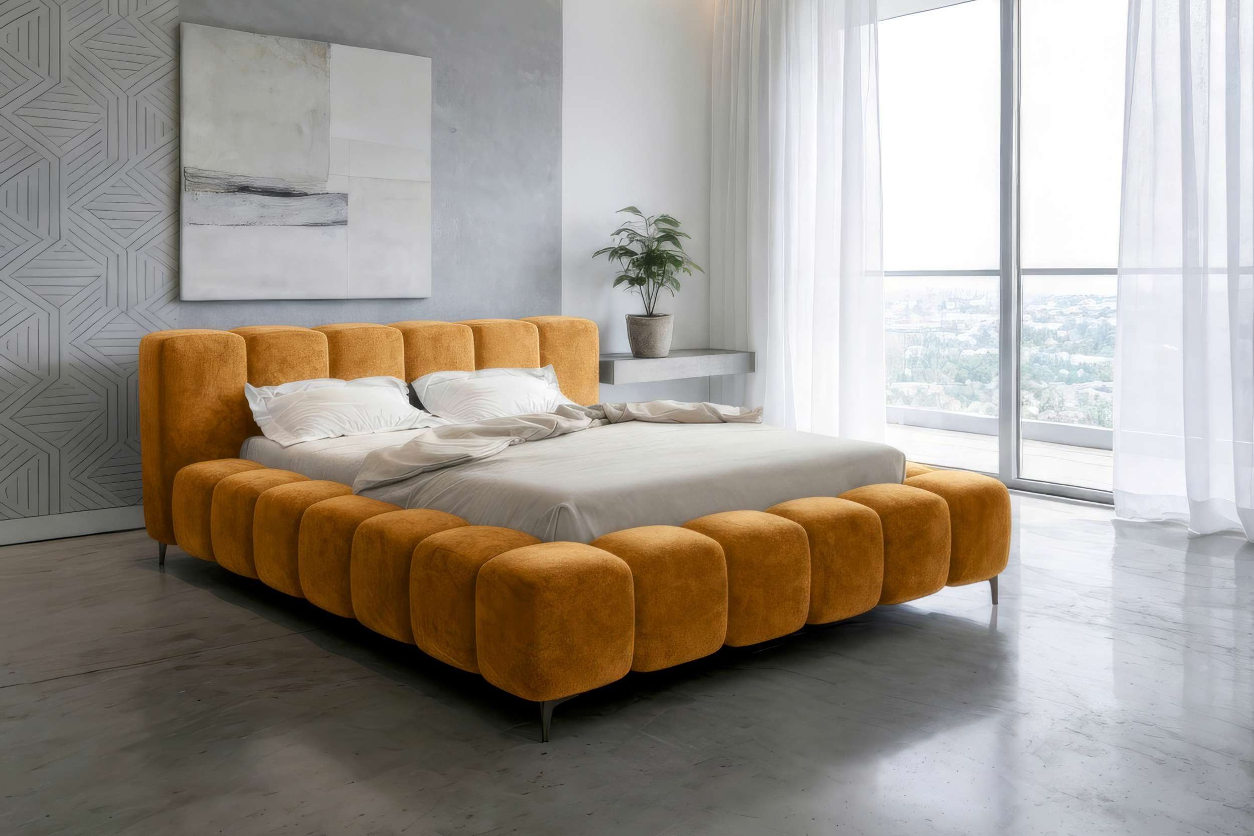 Sofa Dreams Polsterbett Polsterbett Lucinda (Schlafzimmerbett, Bett), 140/160/180x200 cm, mit Bettkasten, Lattenrost, ohne Matratze