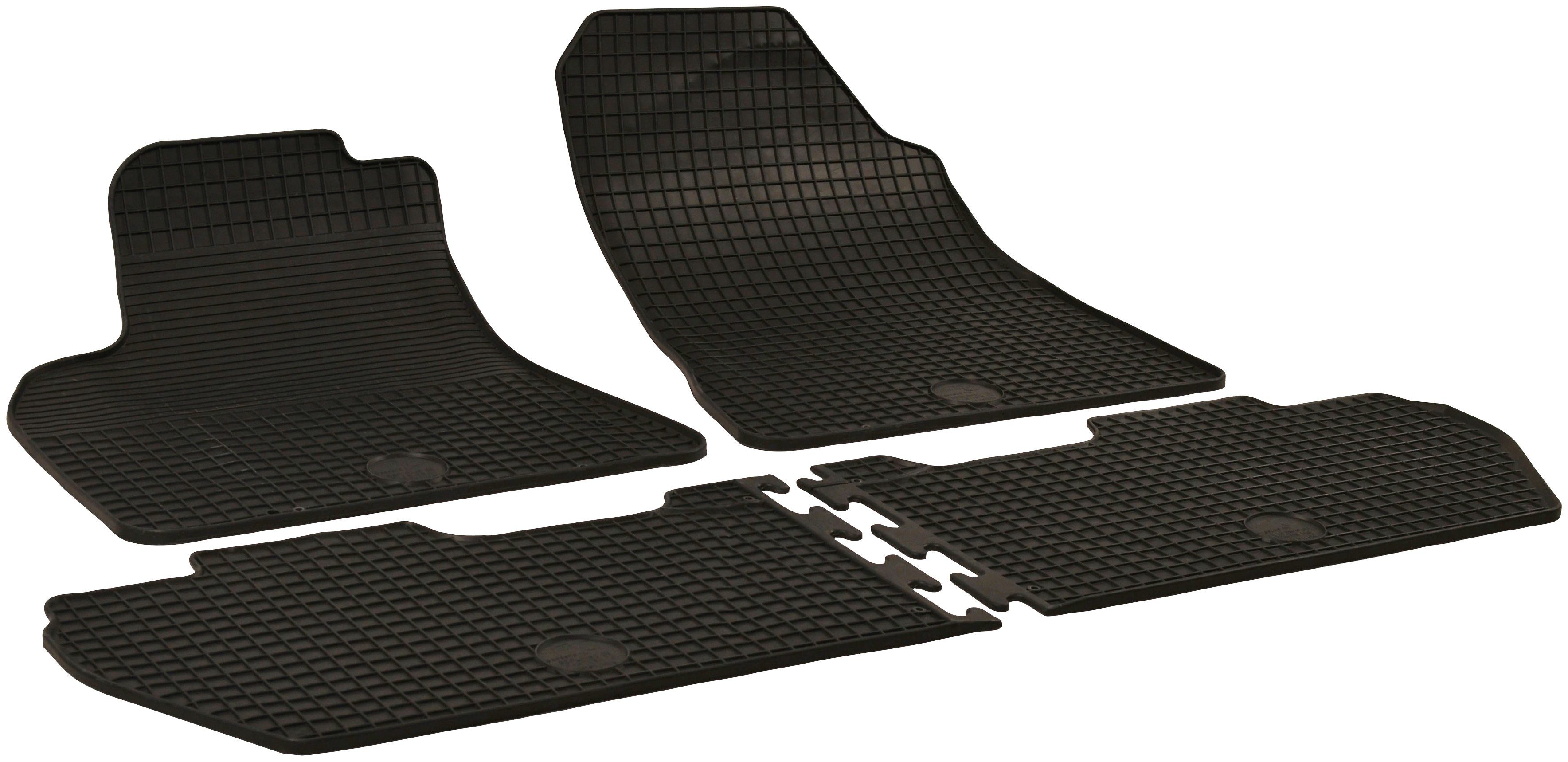 WALSER Passform-Fußmatten (4 St), für Citroen, Peugeot Berlingo