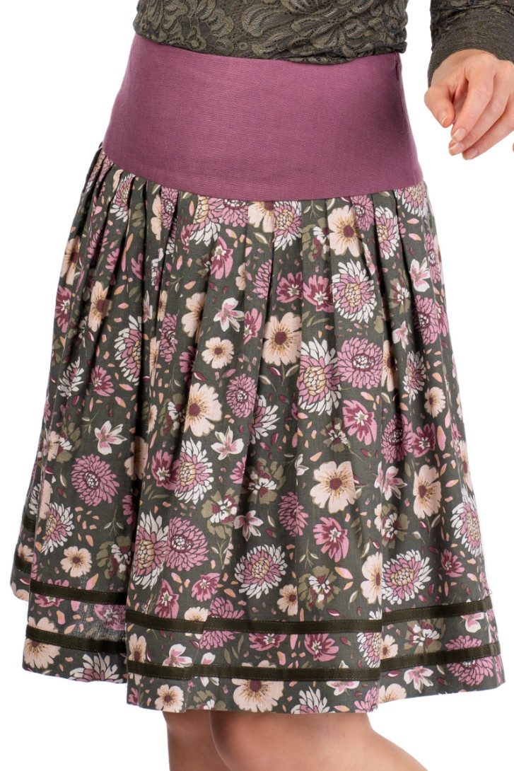 Berwin & Wolff Trachtenrock Trachtenrock - RAVINA - oliv/mauve