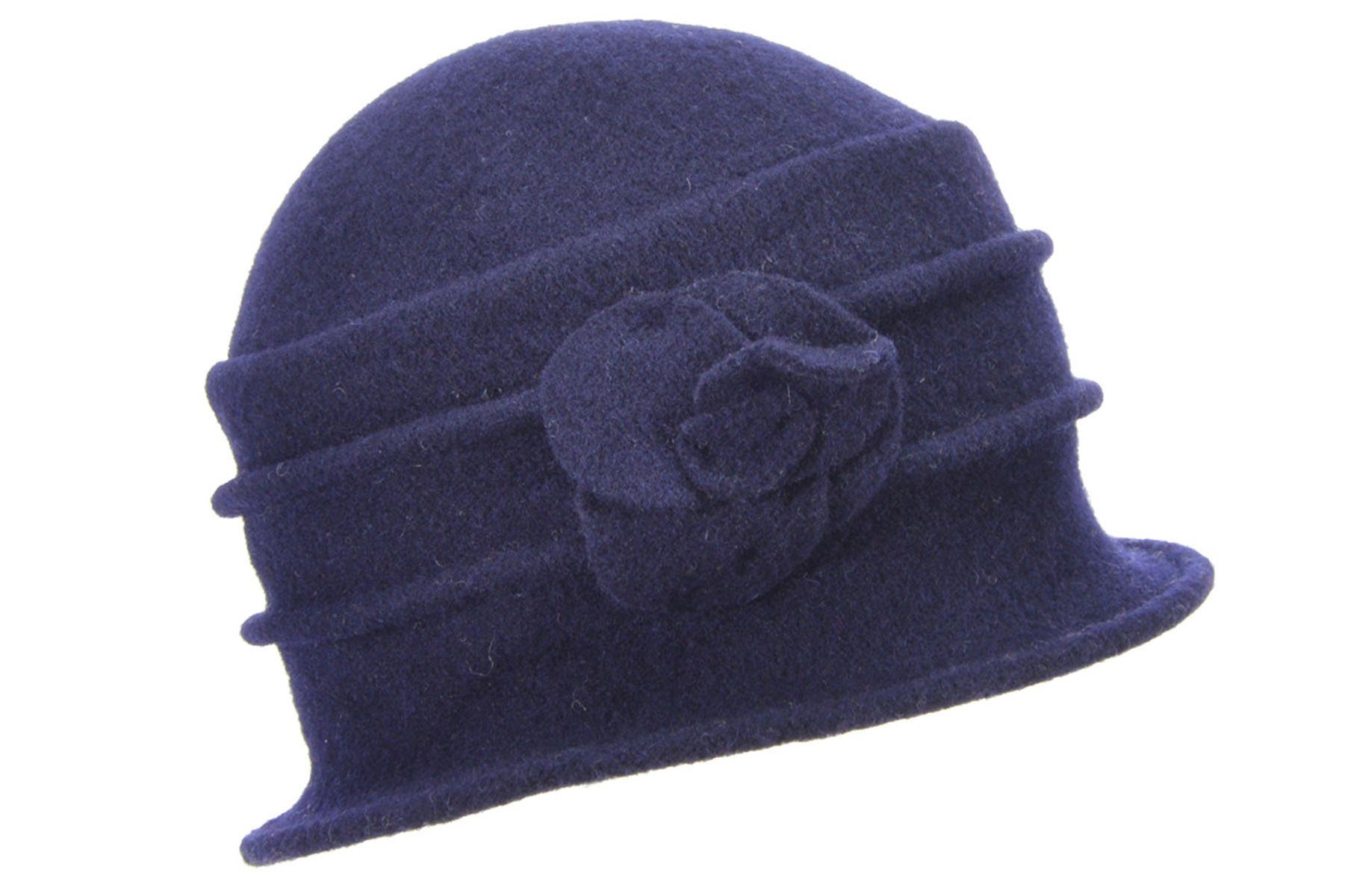 Seeberger Filzhut Walkglocke mit kleiner Blume günstig online kaufen