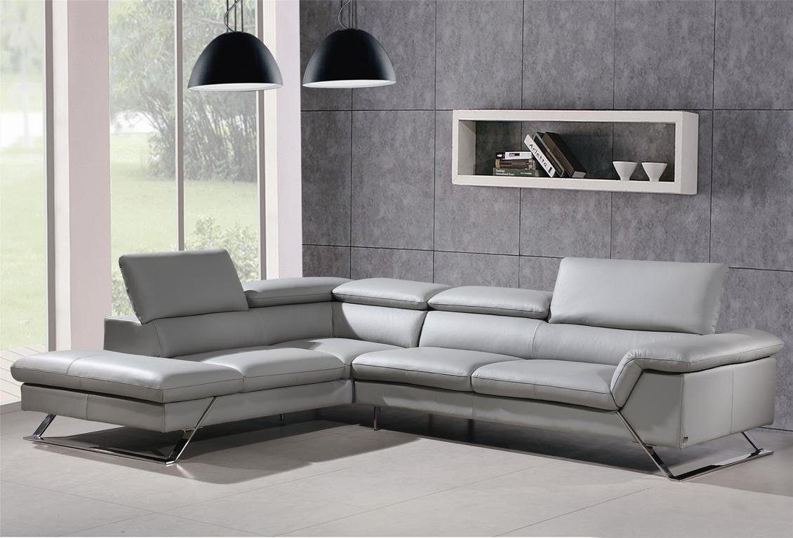 JVmoebel Ecksofa Weiße Designer Sitzecke Ecksofa Ledersofa Couch L-Form Sofa Neu, Made in Europe