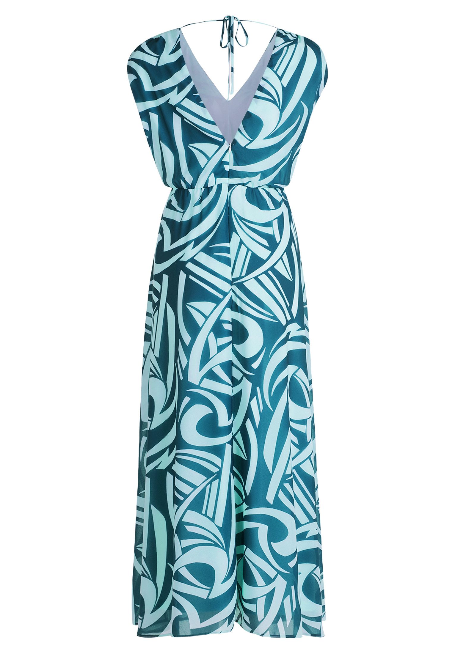 Betty&Co Chiffonkleid Damen ohne Arm Druck