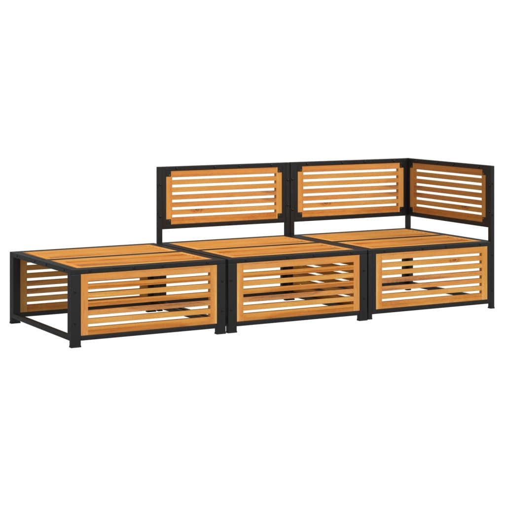 vidaXL Gartenlounge-Set 3-tlg. Garten-Sofagarnitur mit Kissen günstig online kaufen