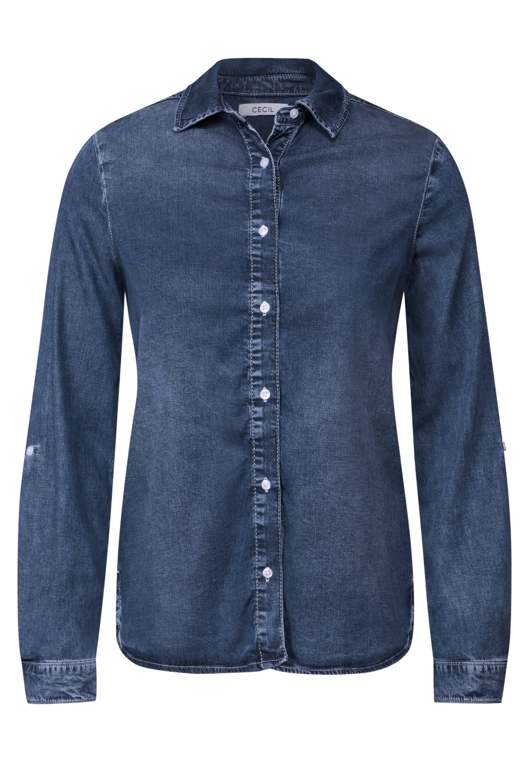 CECIL Hemdbluse Style Blouse Lyocell Mid günstig online kaufen