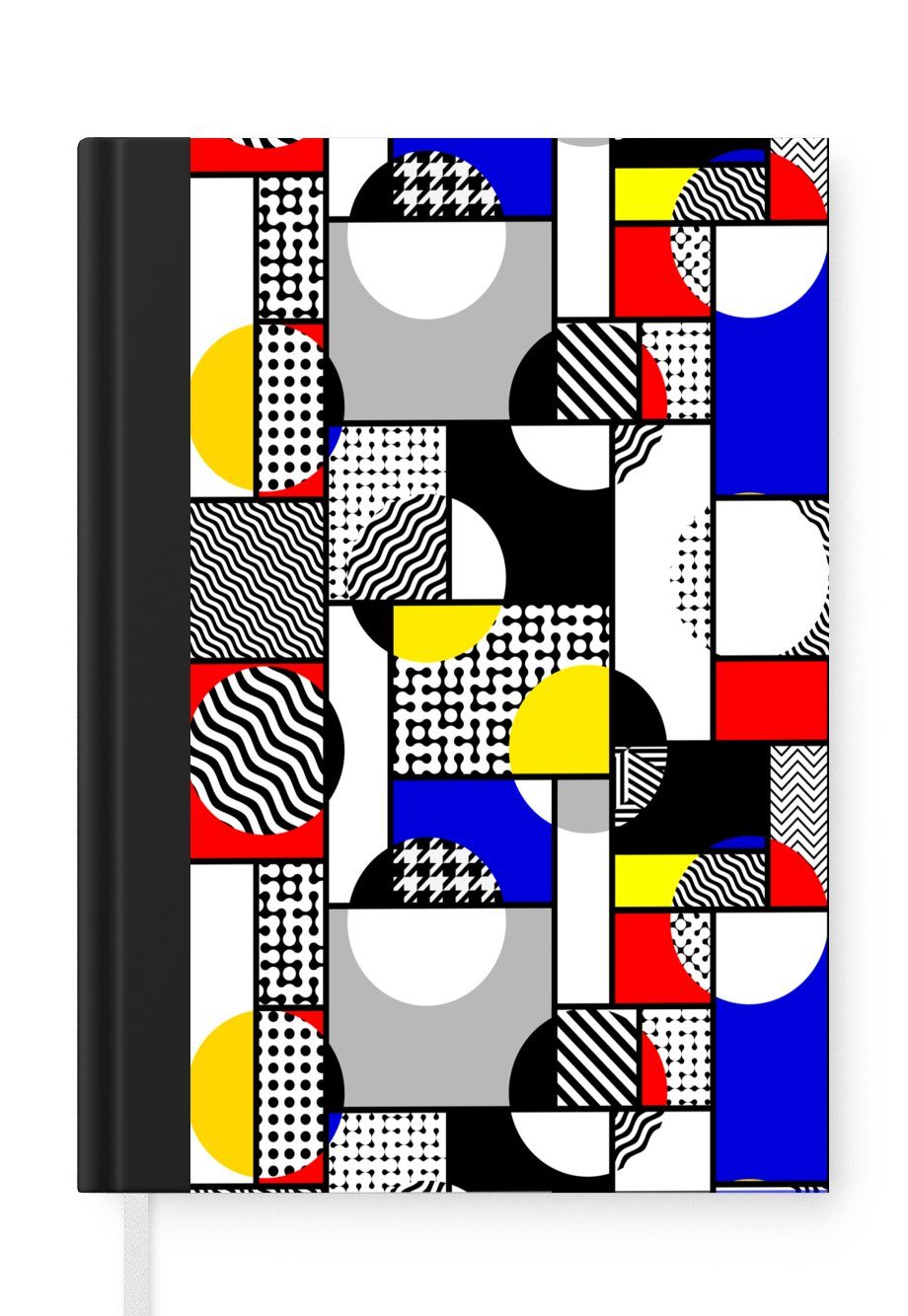 MuchoWow Notizbuch Kubismus - Mondrian - Kunst - Alte Meister, Journal, Merkzettel, Tagebuch, Notizheft, A5, 98 Seiten, Haushaltsbuch