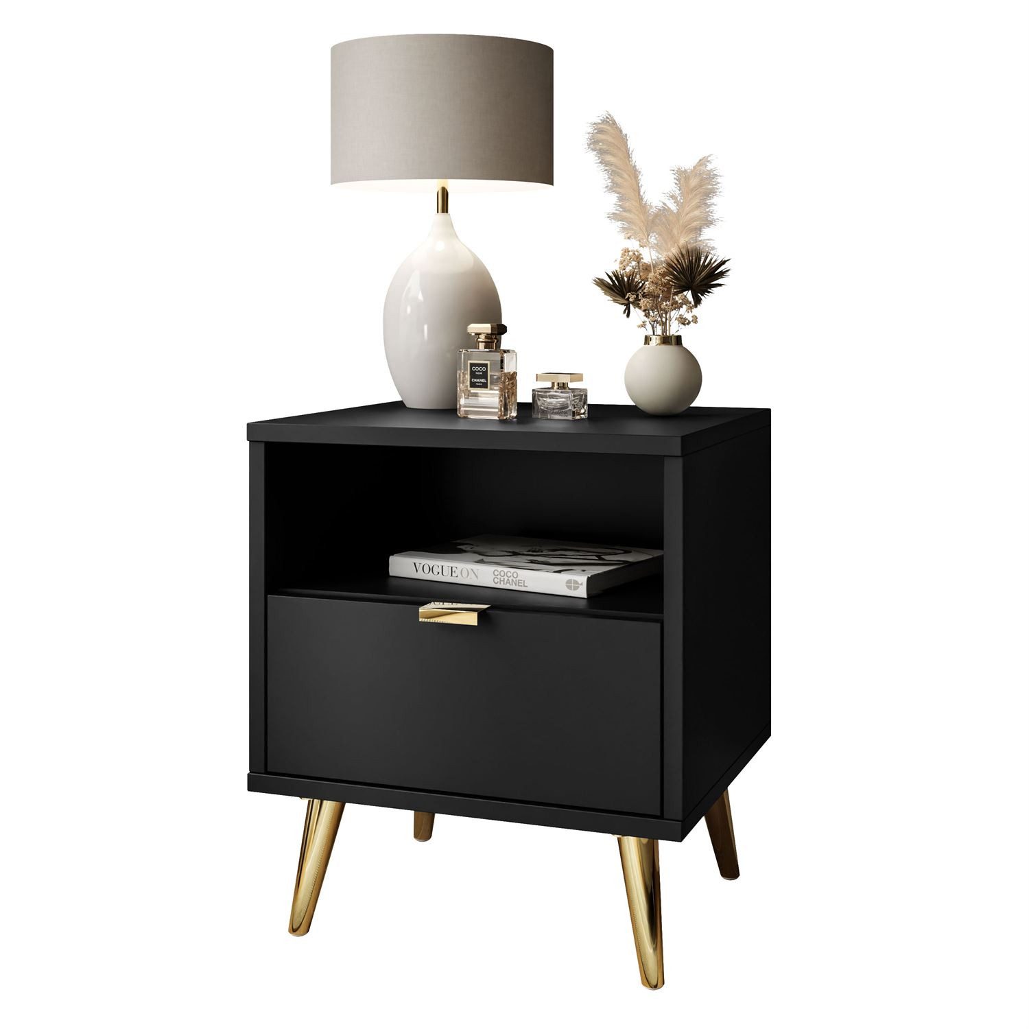 Lookway Nachttisch ALDO mit LED-Beleuchtung (1x Nachttisch), Breite: 38 cm günstig online kaufen