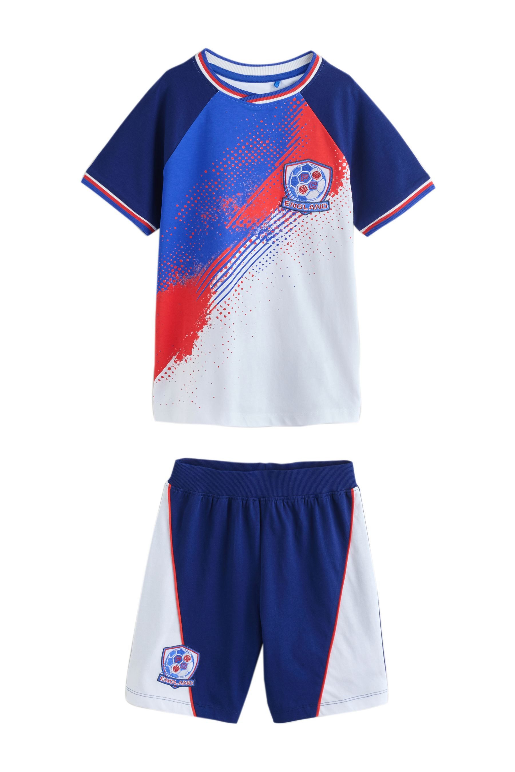 Pyjama Kurzer Pyjama mit Fußballmotiv