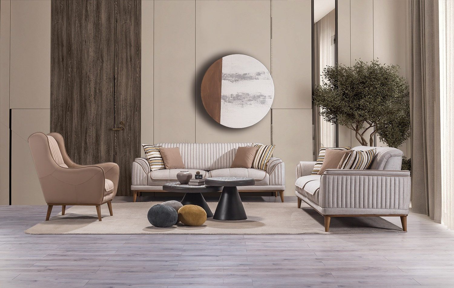 Villa Möbel Polstergarnitur Bond, (Set, 3-tlg), günstig online kaufen