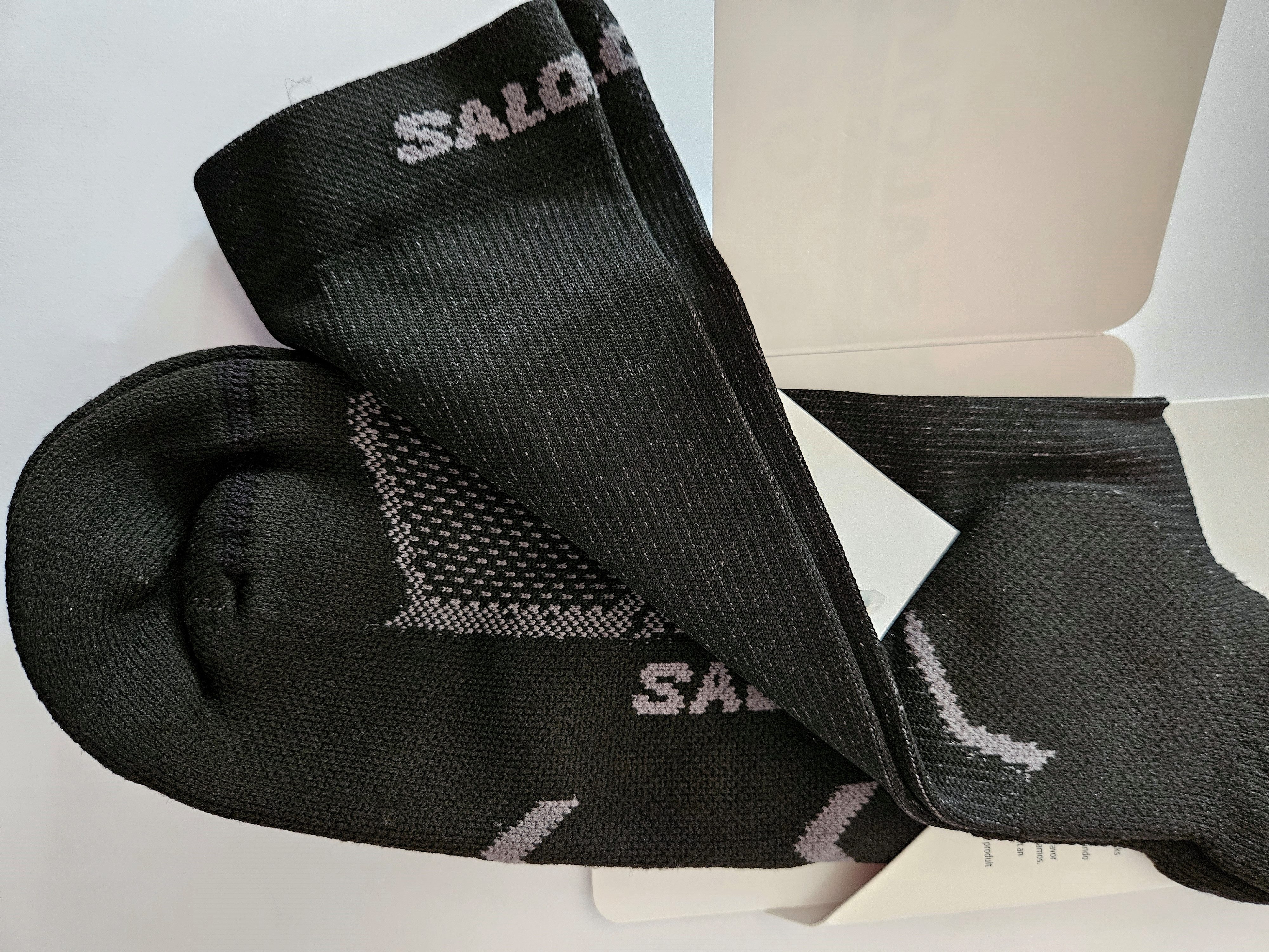 Salomon Laufsocken SPEEDCROSS crew deep black Microlon long C19733