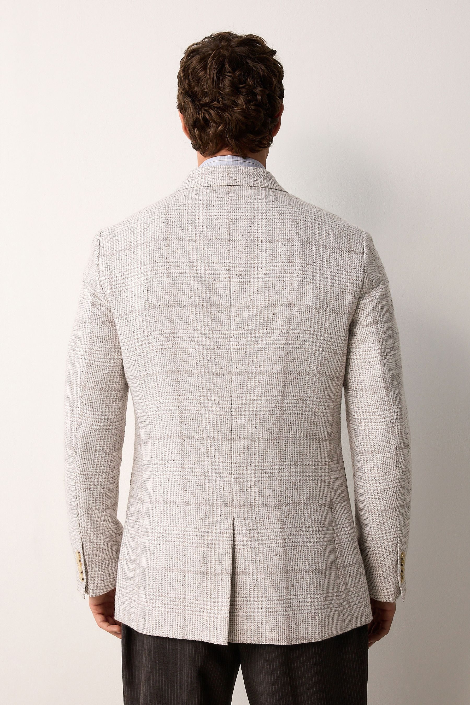 Next Sakko Zweireihiger Blazer im Regular Fit mit Struktur (1-tlg) günstig online kaufen