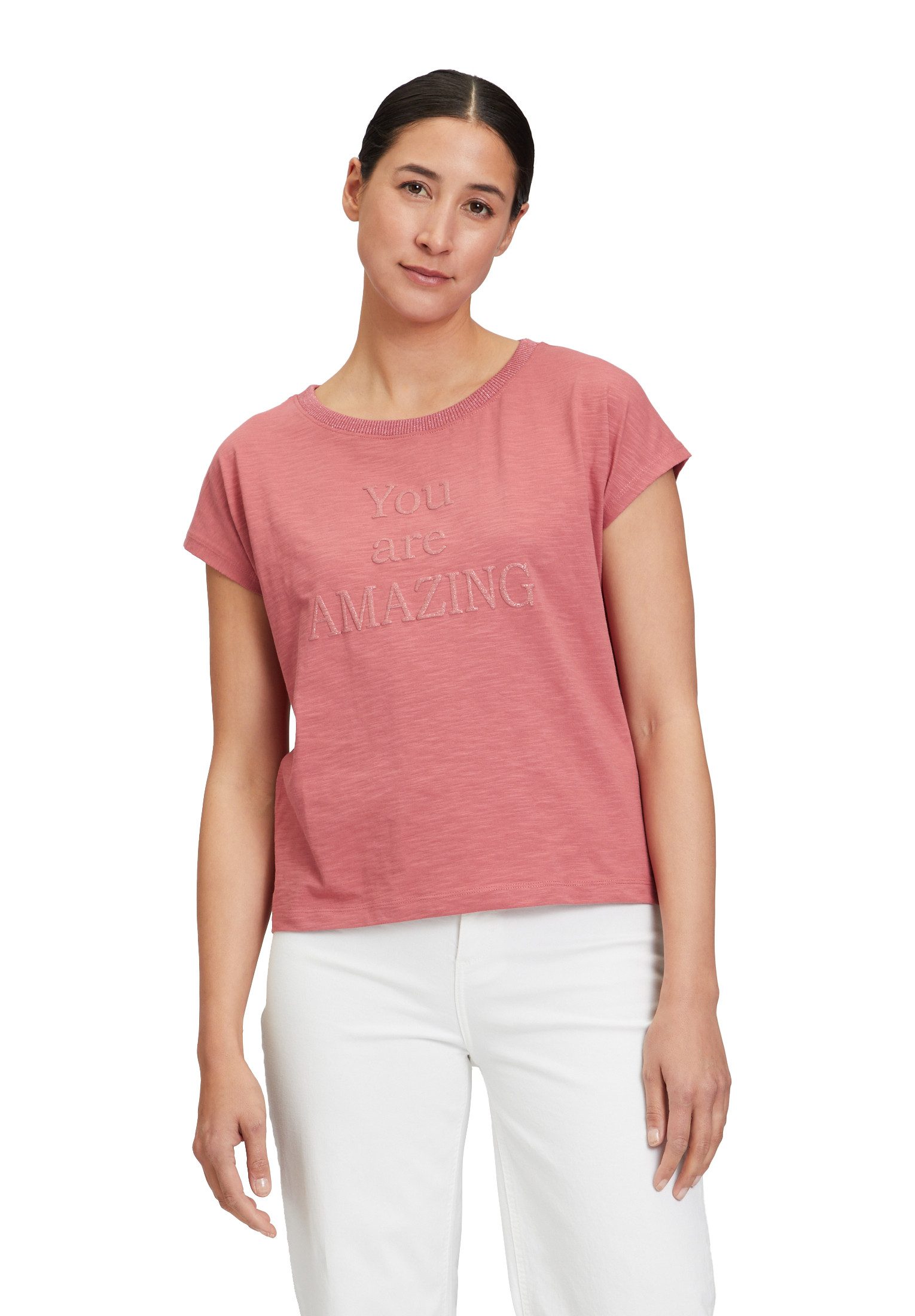 Cartoon Kurzarmshirt Cartoon Rundhals-Shirt mit Placement günstig online kaufen