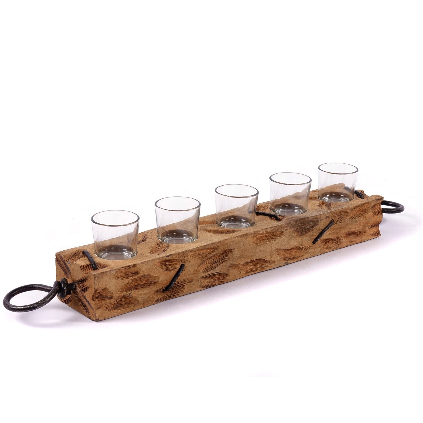 CREEDWOOD Подсвечник TEELICHT HALTER "BURNT I", Mangoholz, 70cm, Rustikaler Торшеры