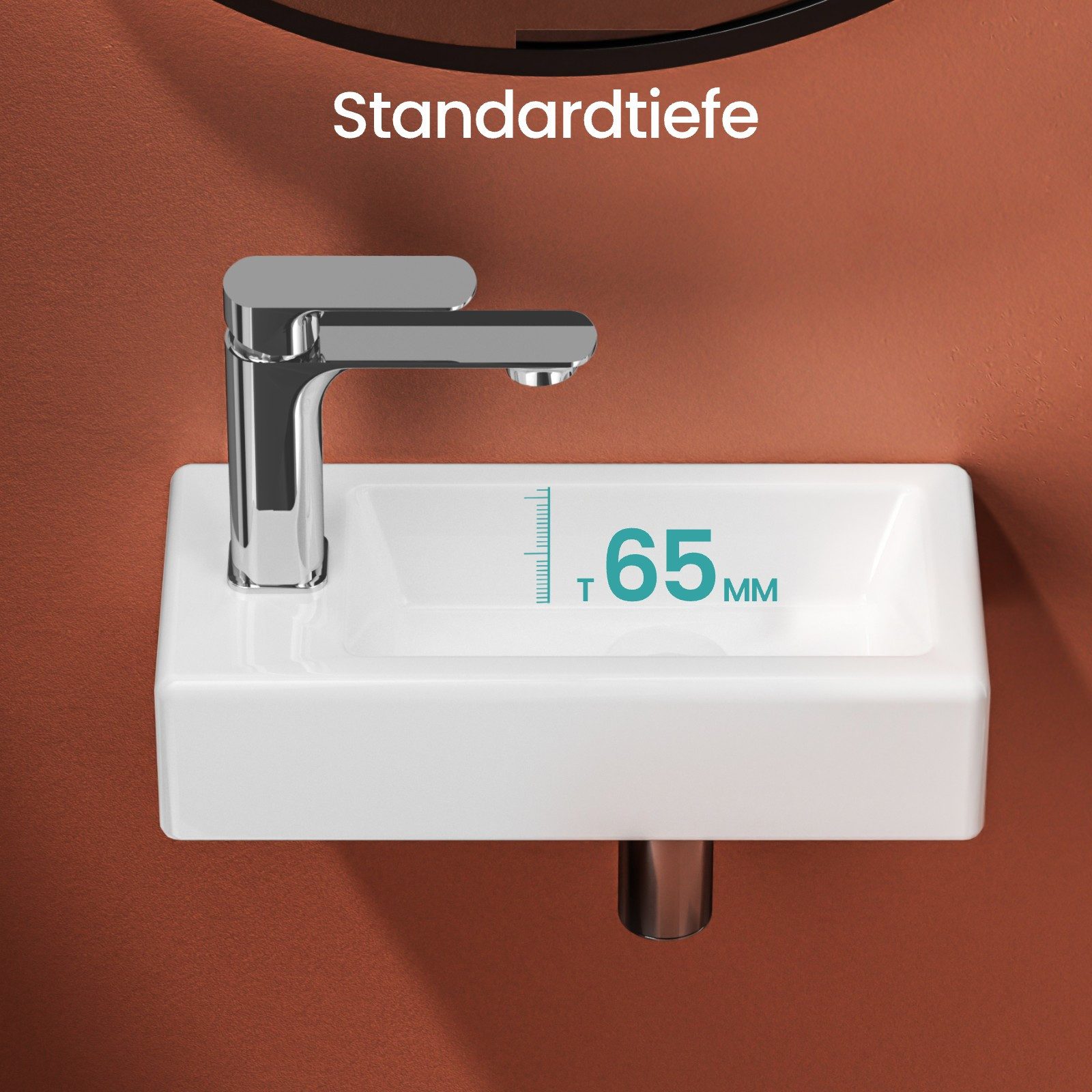 EMKE Waschbecken Handwaschbecken Keramik Waschbecken Waschtisch günstig online kaufen