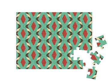 puzzleYOU Puzzle Vintage-Muster: Abstraktes Mosaik, 48 Puzzleteile, puzzleYOU-Kollektionen