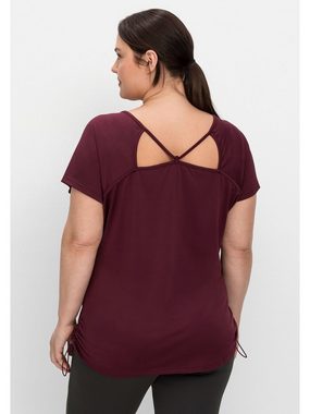 Sheego T-Shirt Große Größen mit raffiniertem Rückenteil, atmungsaktiv