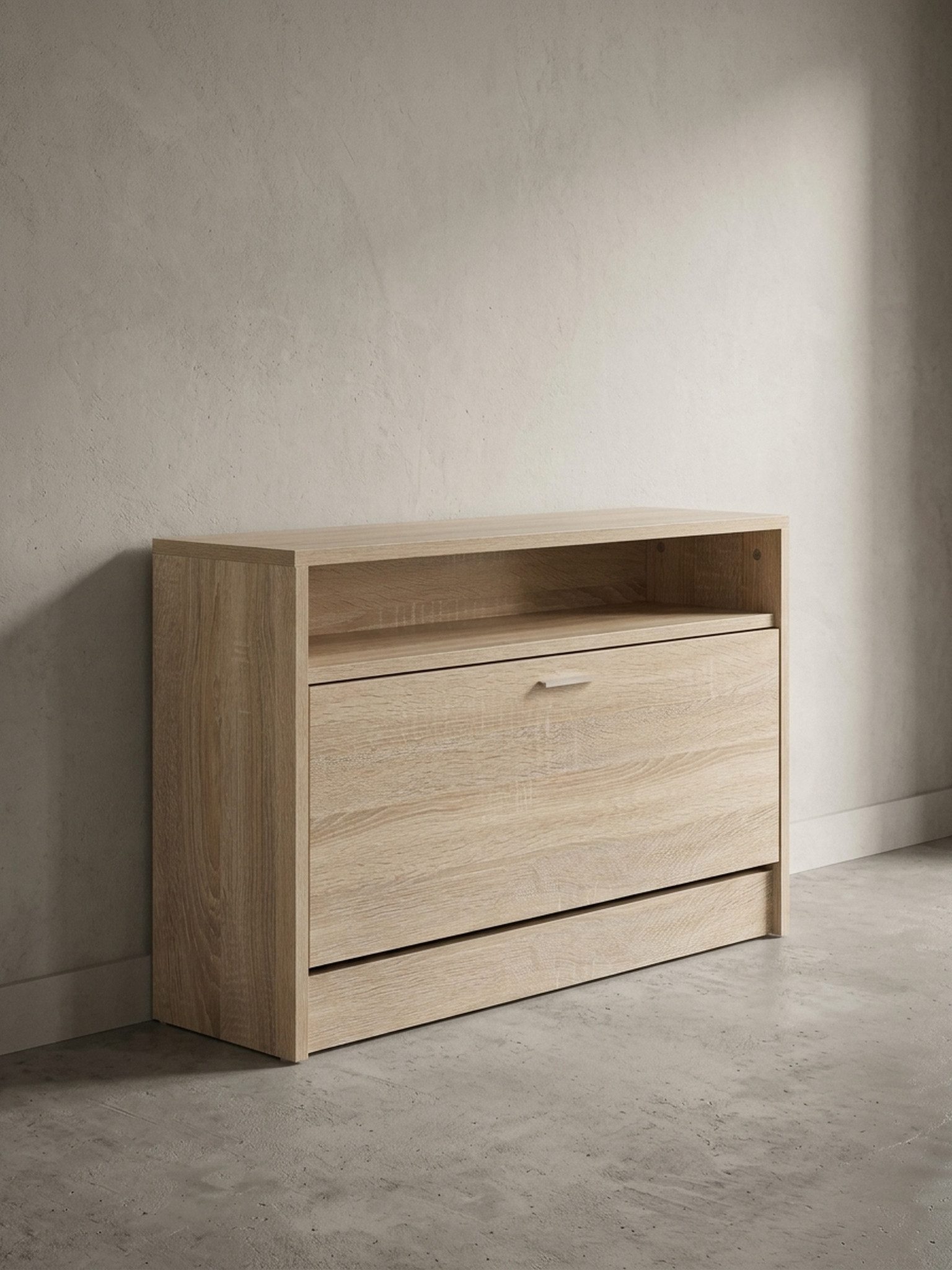 KADIMA DESIGN Schuhschrank Schuhkipper Holz Sonoma mit Ablage, 1 Fach