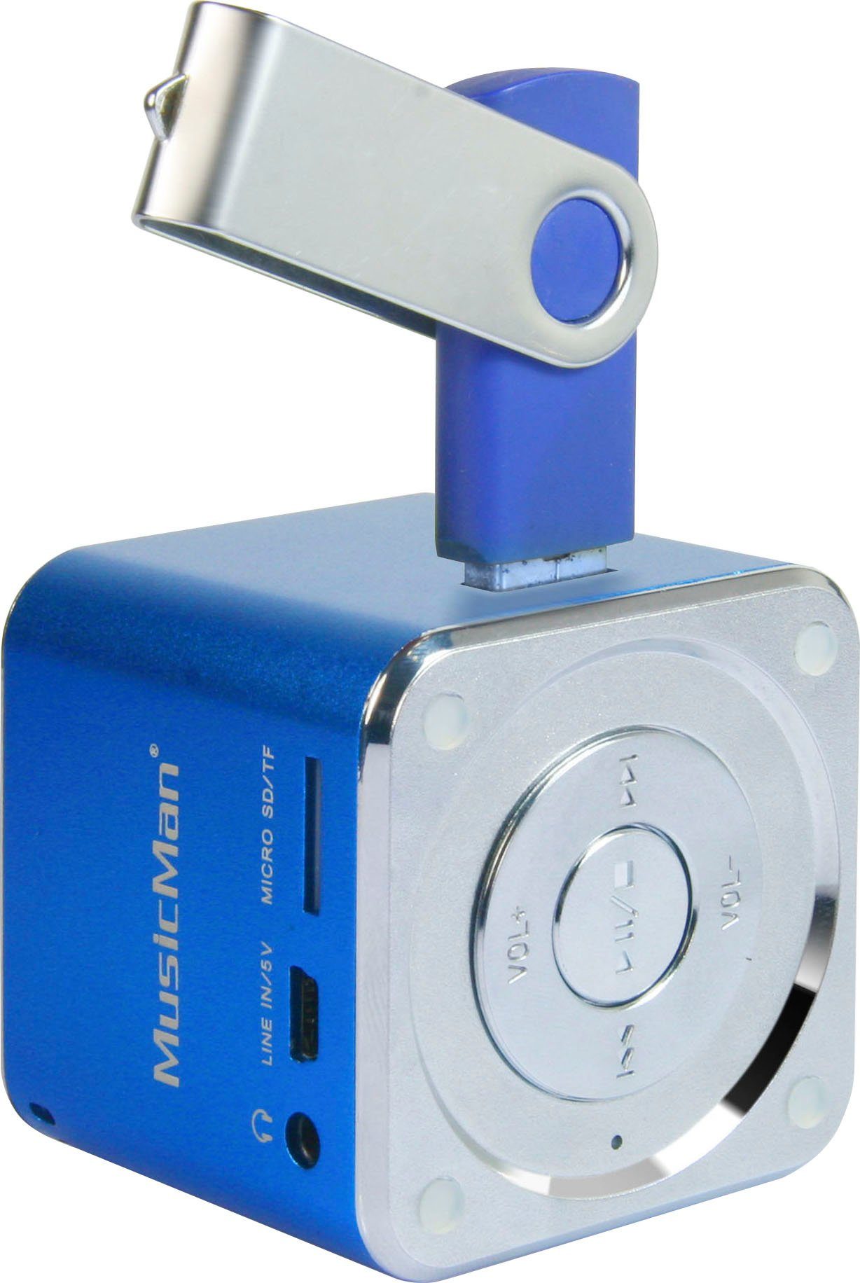 (3 Mini Technaxx W) Soundstation Portable-Lautsprecher MusicMan blau