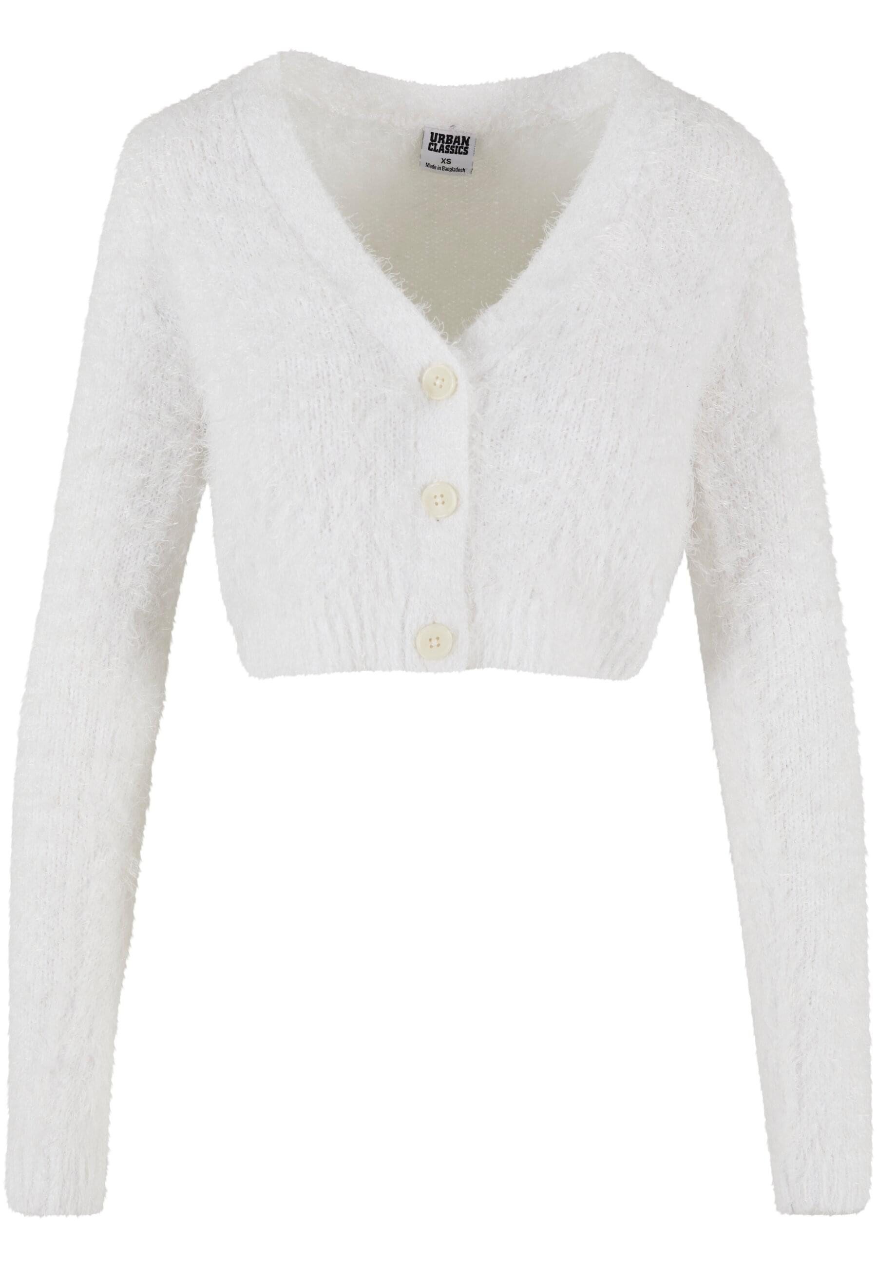 URBAN CLASSICS Strickjacke Urban Classics Damen Ladies Cropped Feather Cardigan (1-tlg)