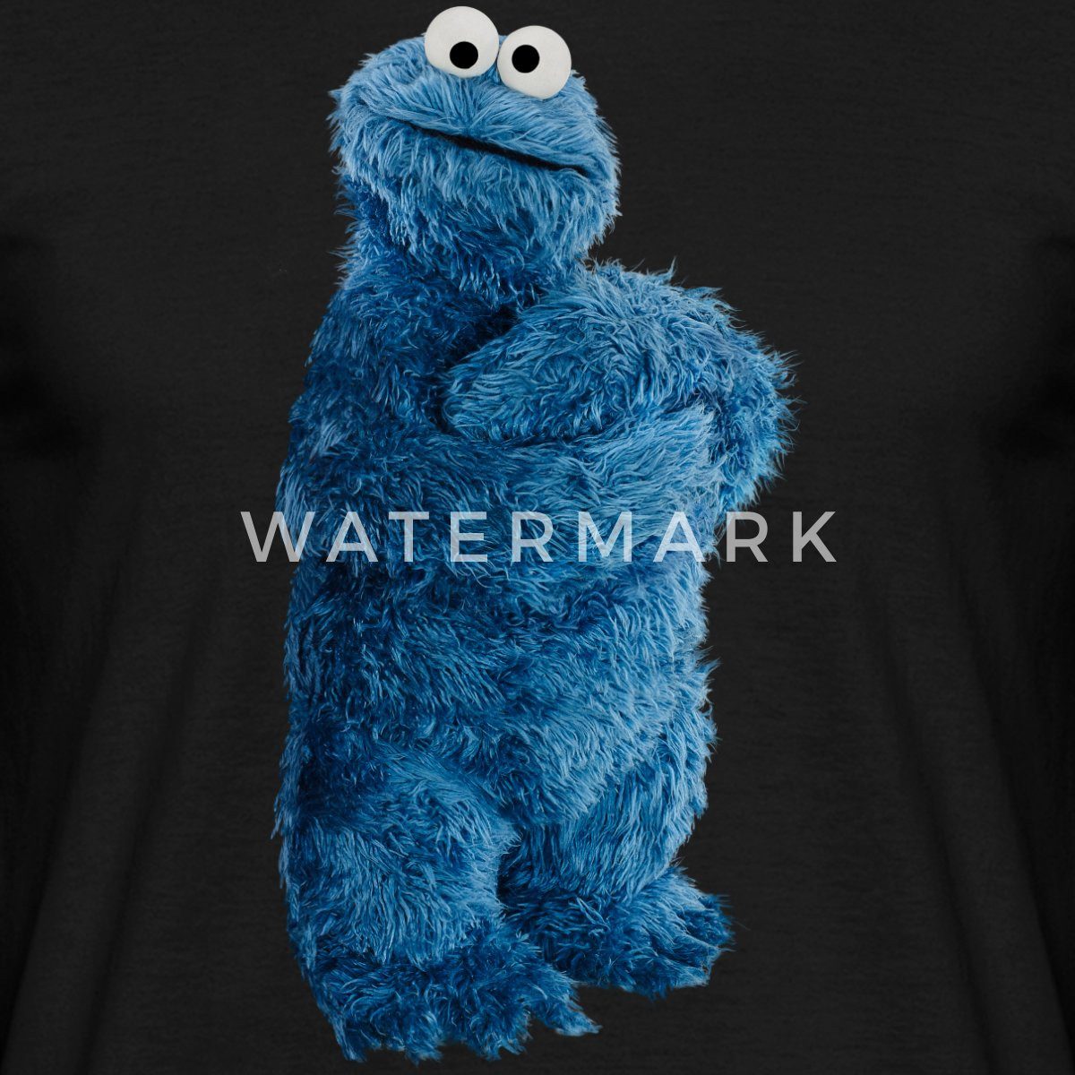 Spreadshirt T-Shirt Sesamstraße Krümelmonster Pose Männer T-Shirt (1-tlg)