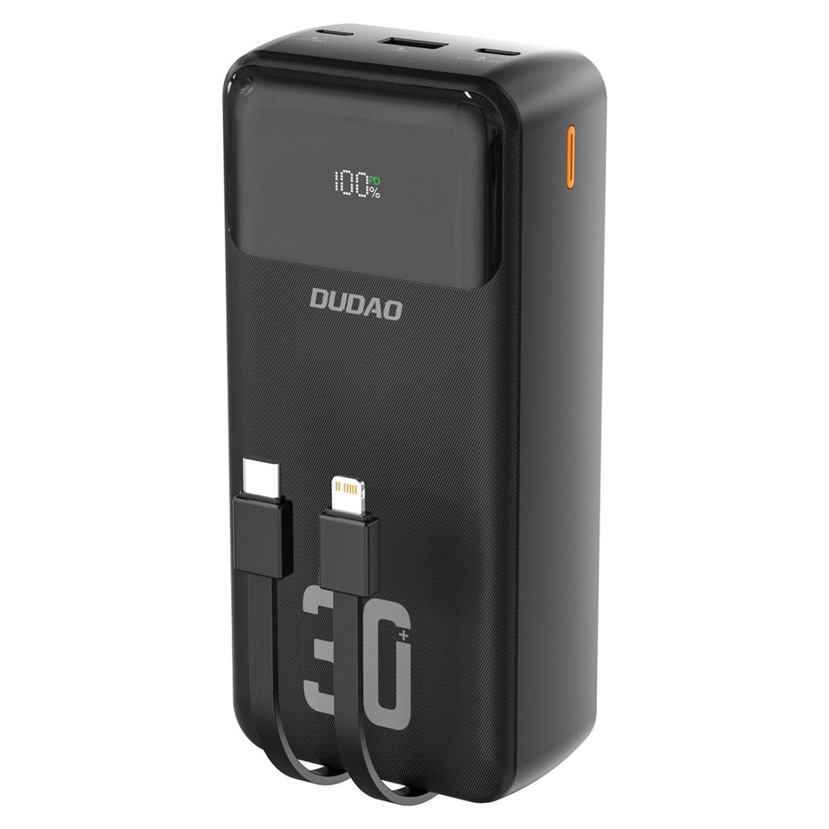 Dudao Dudao K15MAX 30000mAh PD 22.5W Powerbank mit integrierten Kabeln Powerbank Powerbank 30.000 mAh (5 V, 9 V, 12 V, 15 V V), 22,5 W PD & QC Schnellladung, 30000 mAh Kapazität