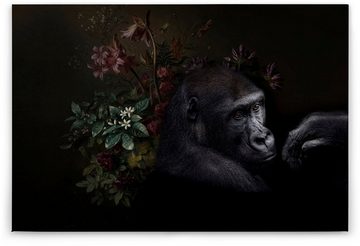 A.S. Création Leinwandbild wildlife 3, Tiere (1 St), Keilrahmen Bild Blumen Floral Schwarz