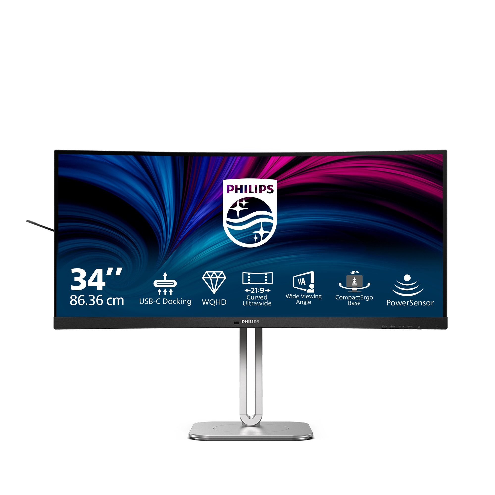 Philips 34B2U5600C LED-Monitor (86,4 cm/34 ", 3440 x 1440 px, WQHD, 4 ms Reaktionszeit, 120 Hz, VA LED, Höhe, Drehung, Neigung)