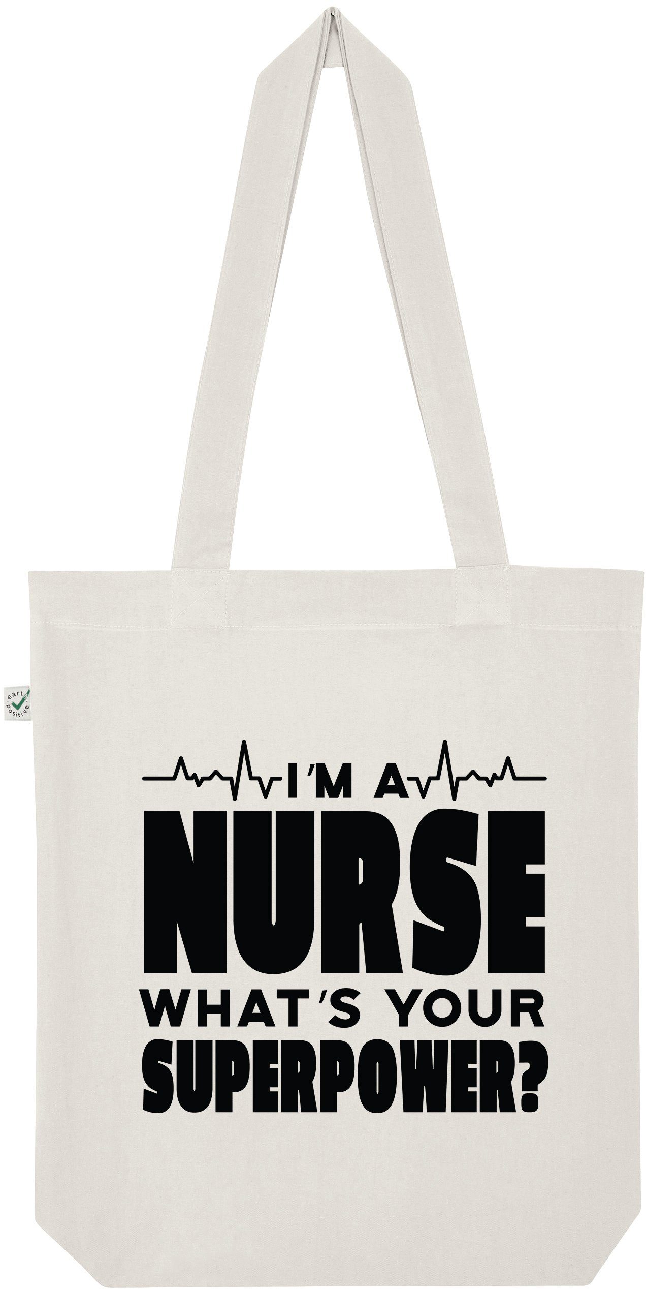 Youth Designz Tragetasche "I´m A Nurse, What´s Your Superpower" Jutebeutel Tasche Lange Henkel, mit lustigem Print