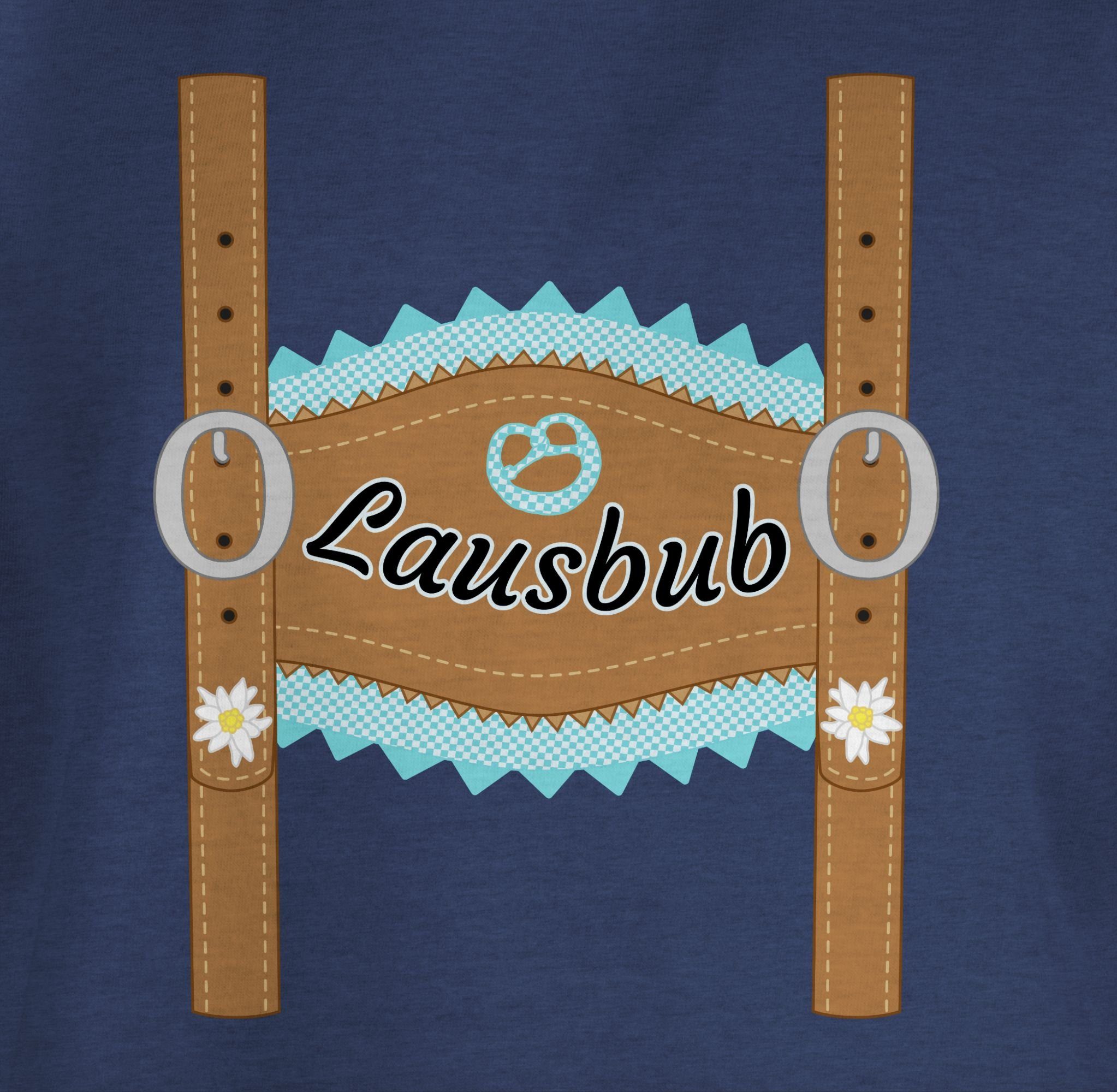 Lausbub Shirtracer Lederhose Meliert 1 Oktoberfest Kinder Mode Dunkelblau Outfit T-Shirt für