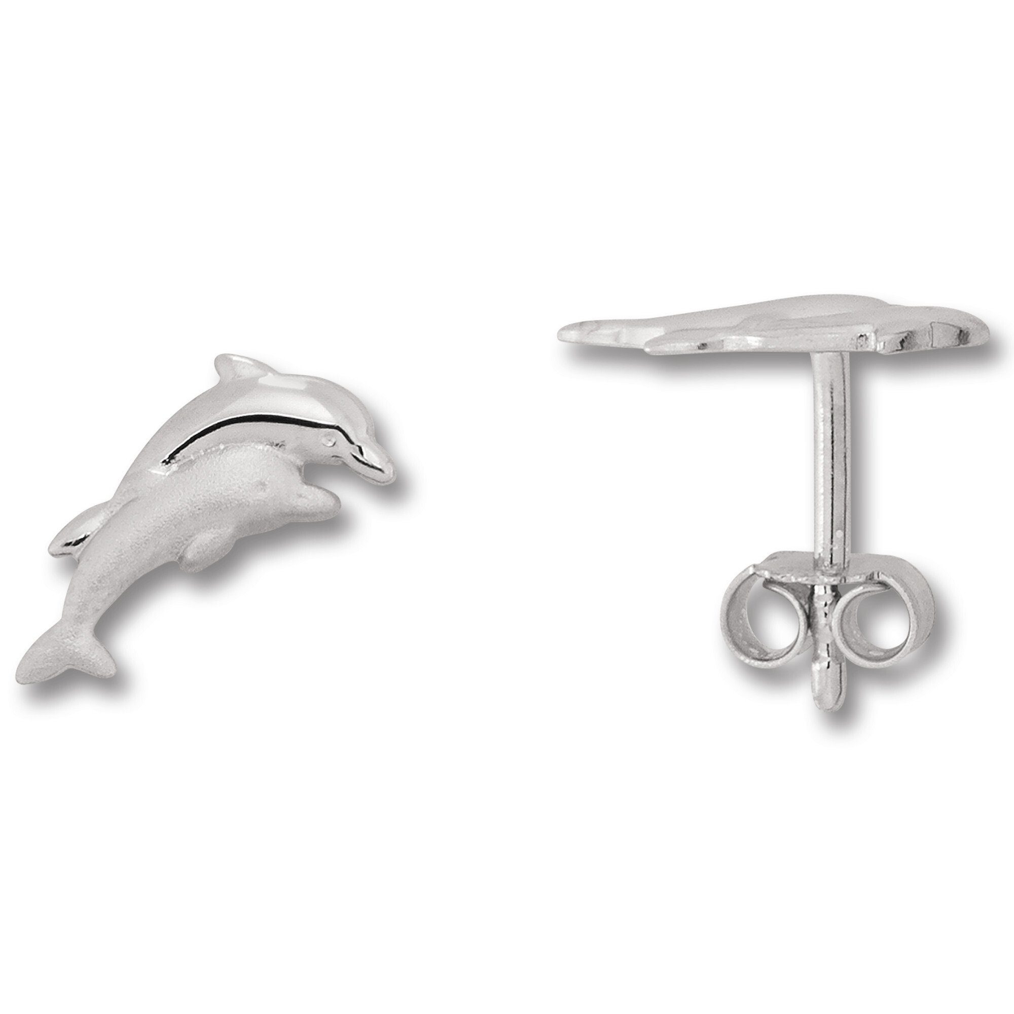 ONE ELEMENT Paar Ohrhänger Delfin Ohrringe Ohrstecker aus 925 Silber, Ausdruck von Individualität – dezent, bedeutungsvoll, nah am Herzen
