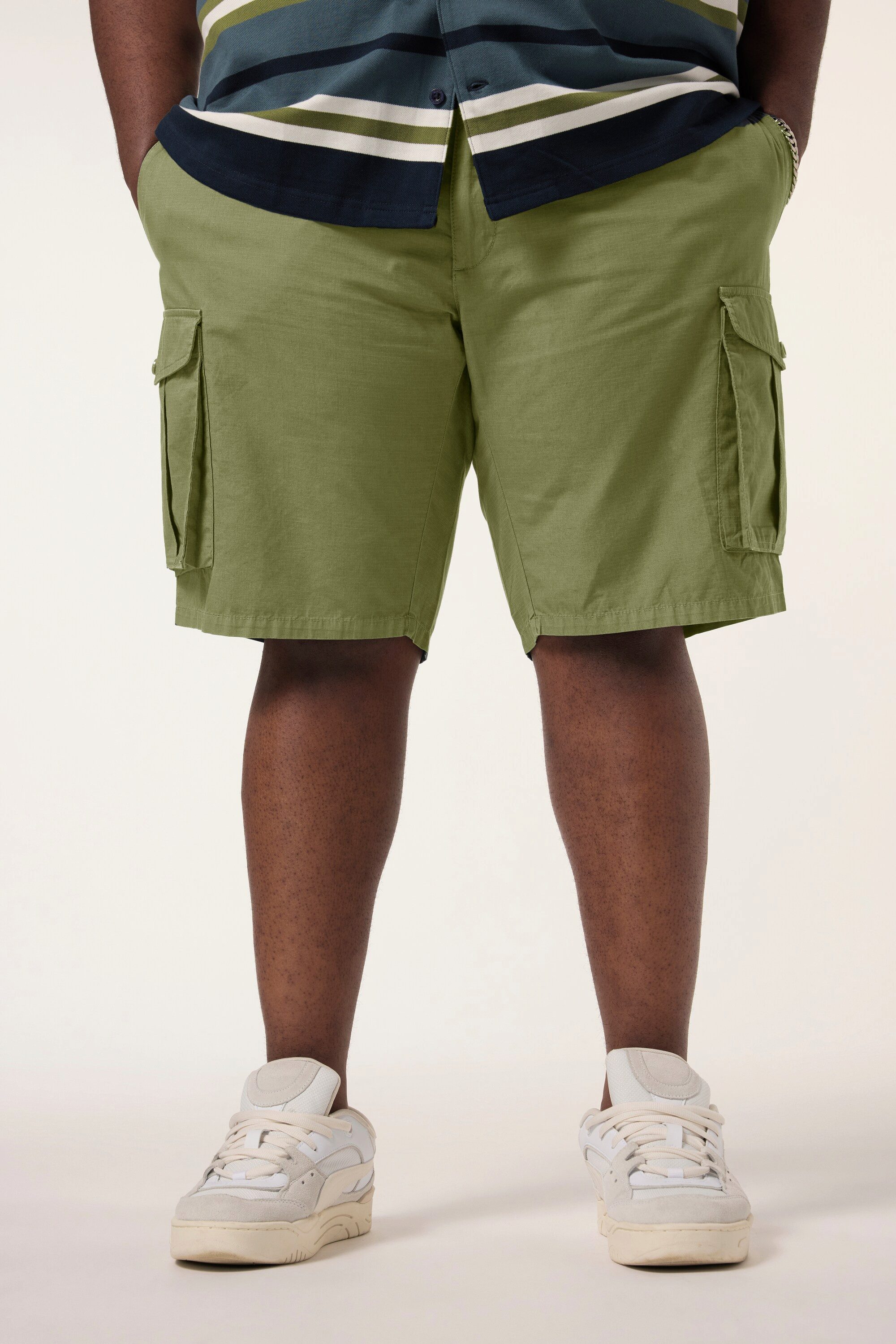 STHUGE Bermudas Cargo-Bermuda Loose Fit Ribstop Elastikbund