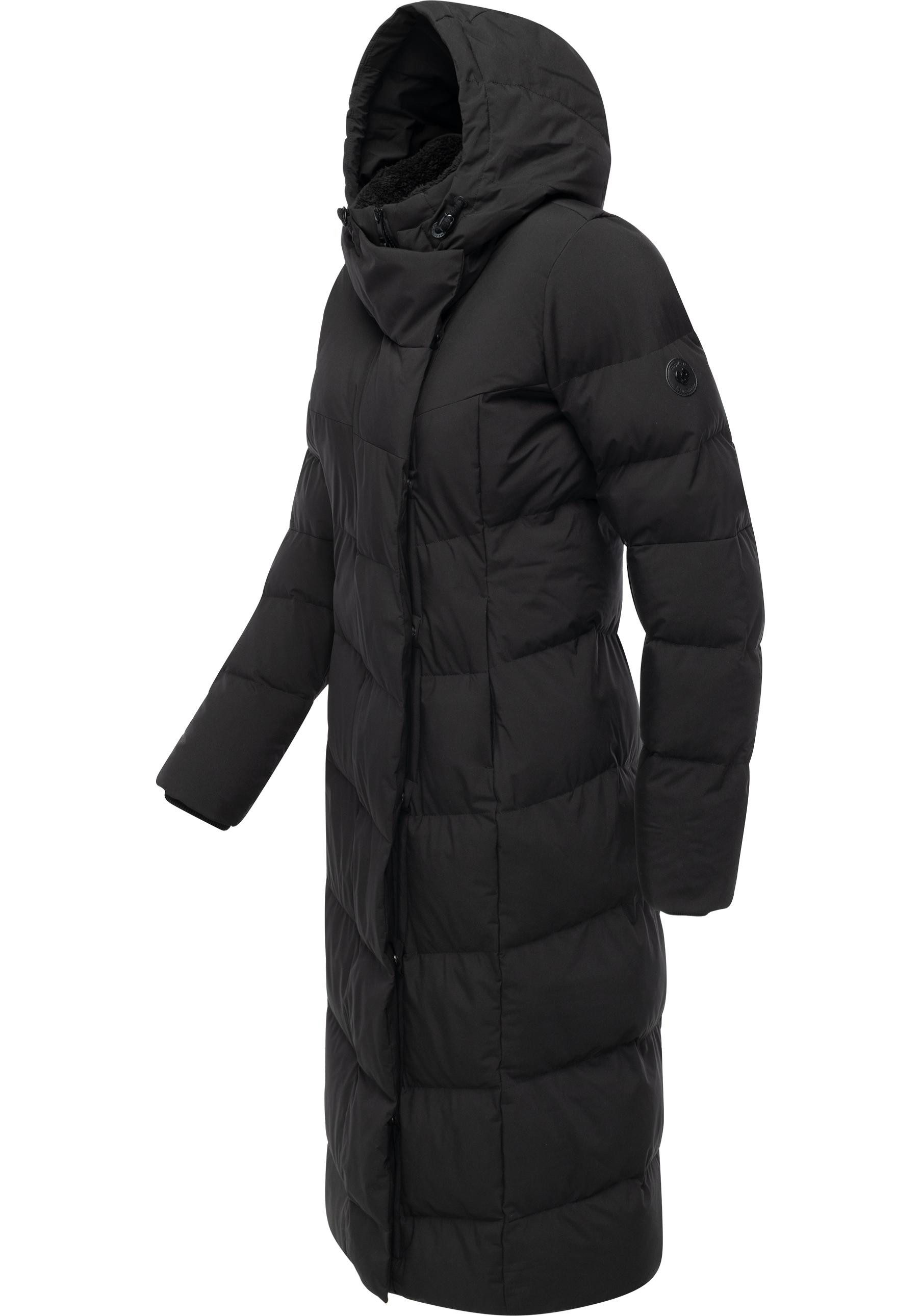Ragwear Wintermantel Pavla Long Soft YOUMODO Wasserdichter Steppmantel mit Kuschelkragen