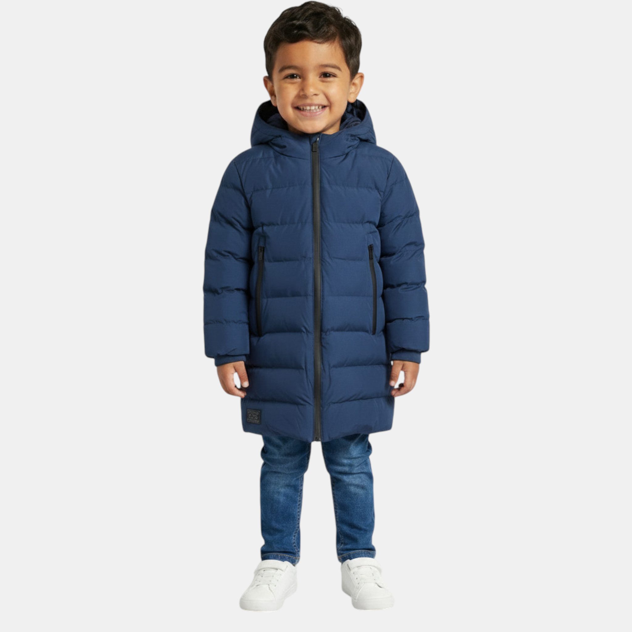 Lee Cooper Parka Jungen Parka lange Winterjacke warm mit Kapuze in 4 Farben Kinderjacke Jungen Winterparka Jacke lang warm