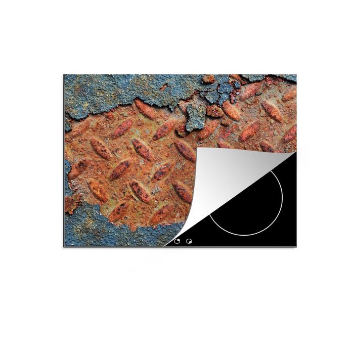 MuchoWow Herdblende-/Abdeckplatte Rost - Bronze - Induktionsschutz - Metall - Abdeckplatte für Herd Vinyl (1 tlg) Mobile Arbeitsfläche nutzbar Ceranfeldabdeckung