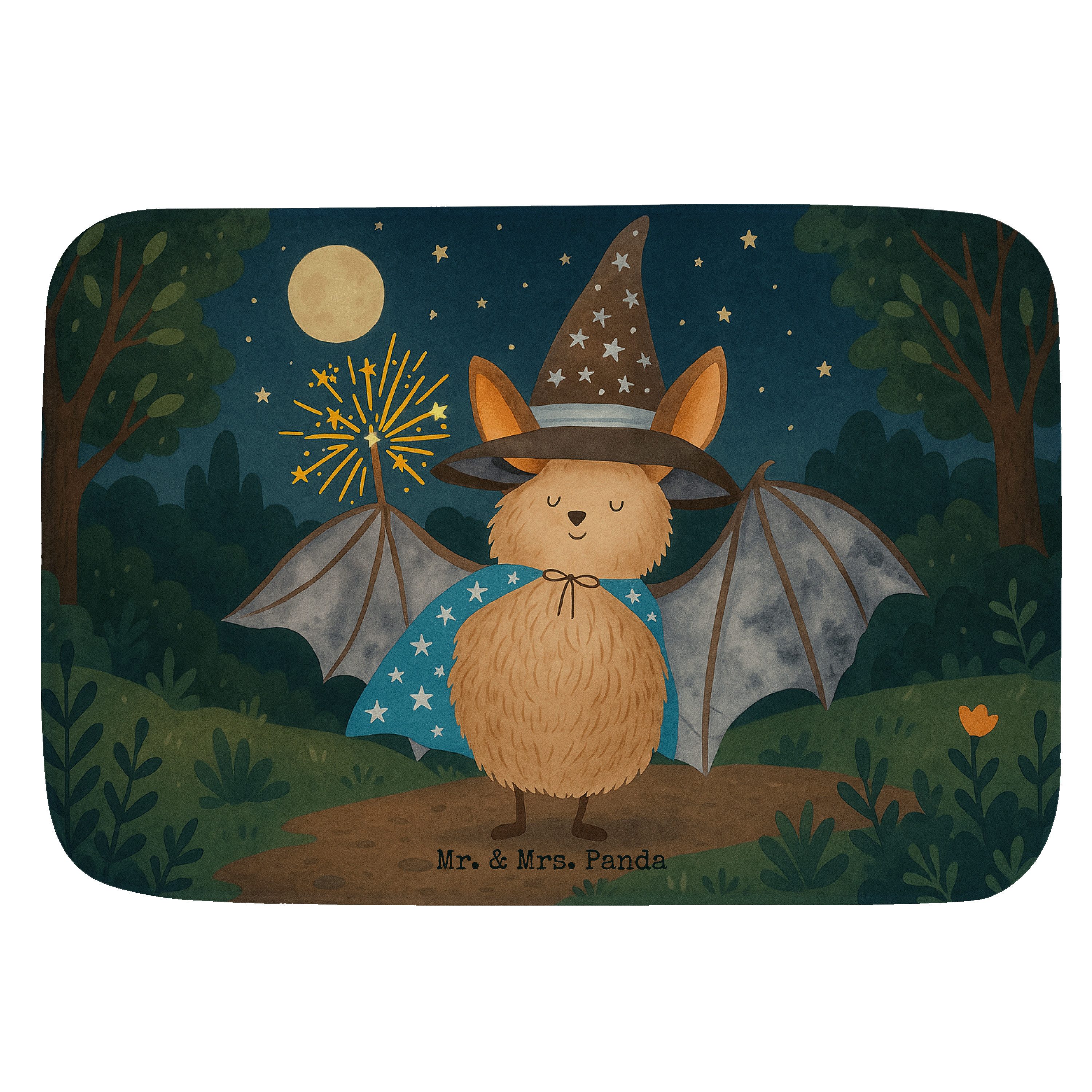 Badematte Fledermaus Zauberer Design, Badematte, Weiß, Magier, Fledermäuse, Rei
