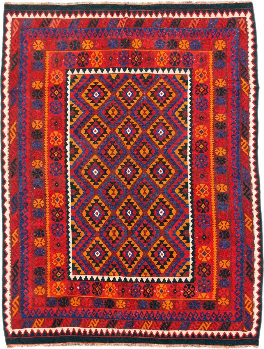 Orientteppich Kelim Afghan Antik 214x292 Handgewebter Orientteppich, Nain Trading, rechteckig, Höhe: 3 mm