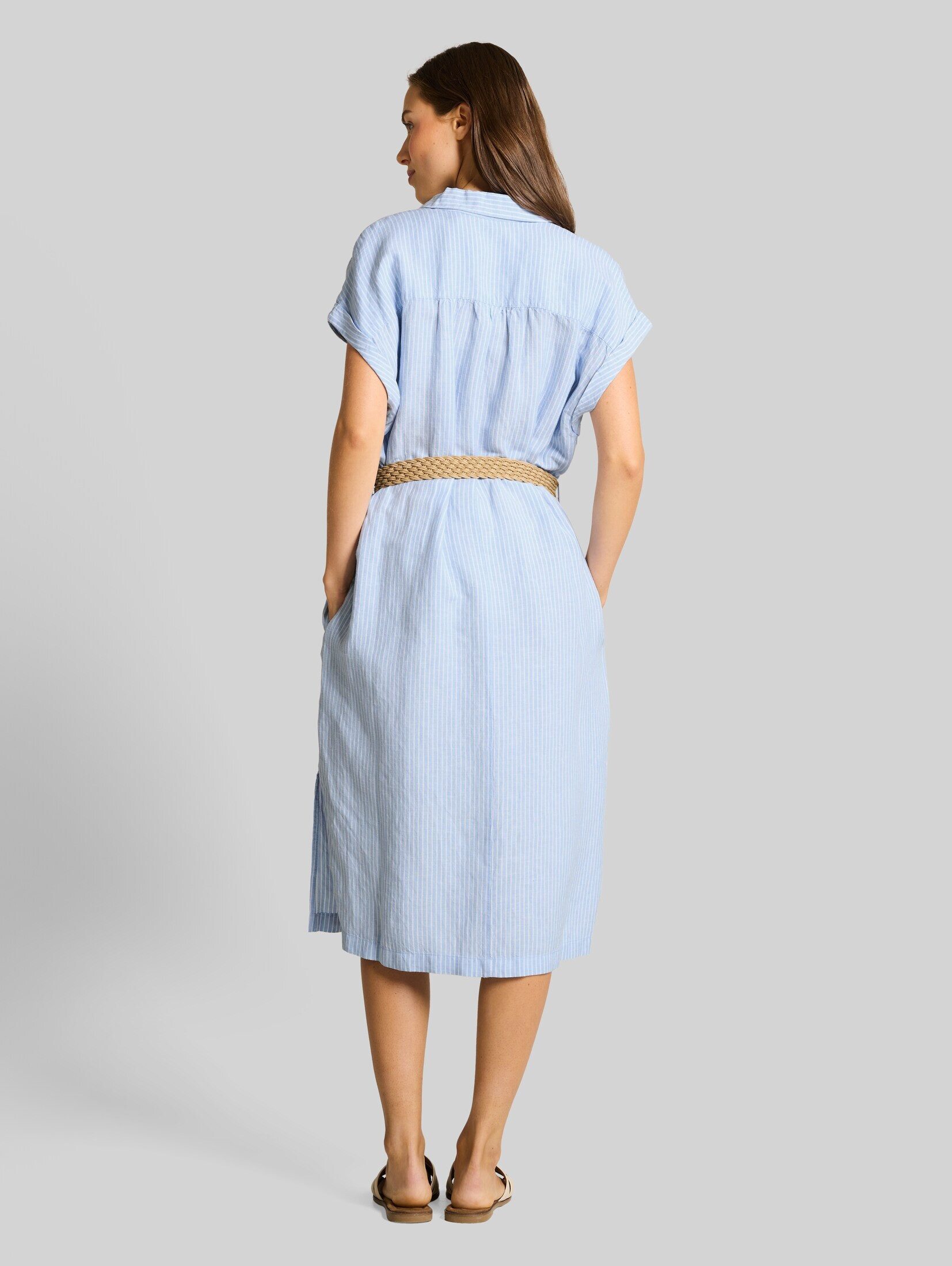 TOM TAILOR Midikleid Kleider & Jumpsuits Loose Fit Midi-Kleid mit Gürtel