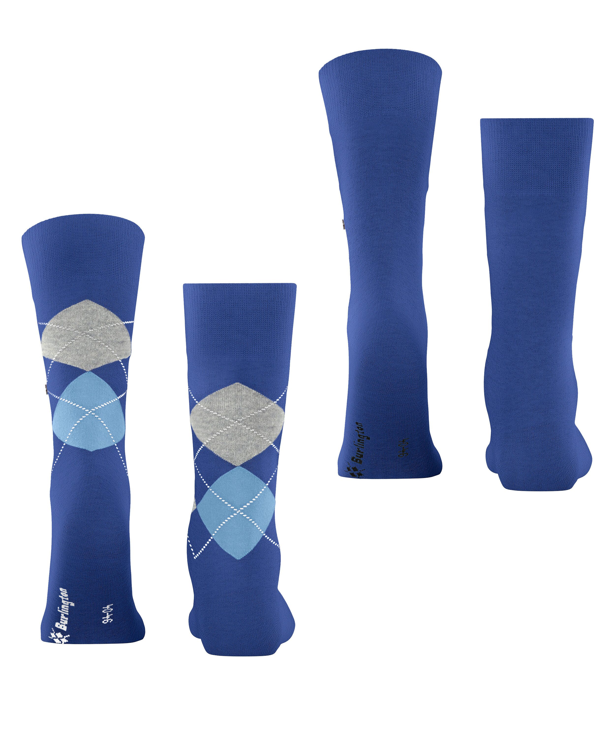 Burlington Socken Burlington Everyday Argyle Mix 2-Pack Herren (2-Paar) aus weicher gekämmter Baumwolle
