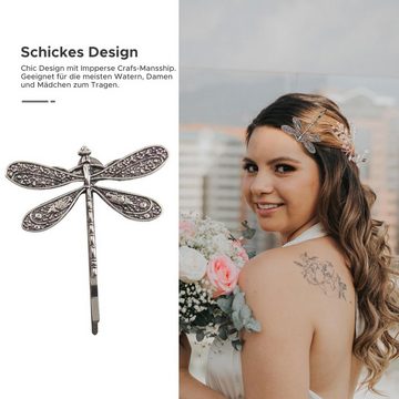 MAGICSHE Haarnadel Silber Dragonfly Haarspange, 2-tlg., Retro Braut Kopfschmuck