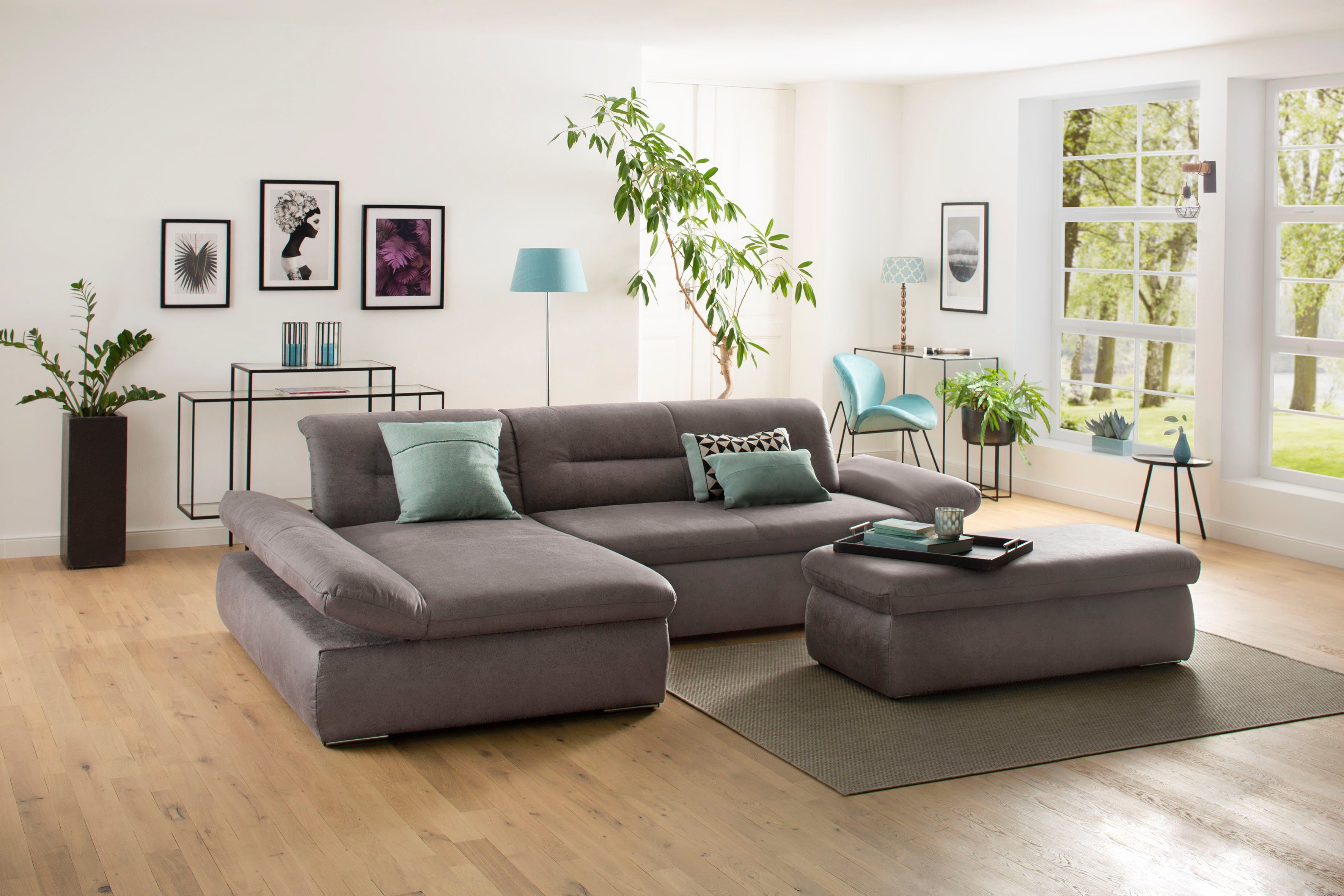 Home affaire Polsterhocker Avesa, Mit großem Staufach, passend zur Serie "Avesa", B/T/H: 136/64/43 cm